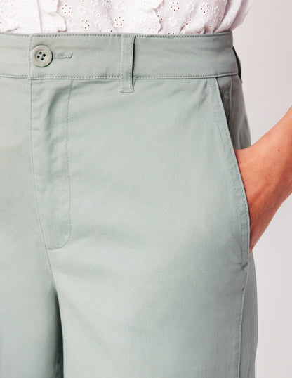 Barnsbury Crop Chino Pants-Soft Jade