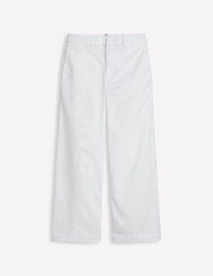 Barnsbury Crop Chino Pants-White