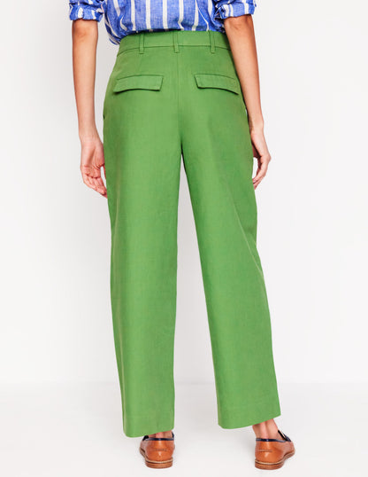 Bloomsbury Cotton Pants-Paradise Green-3