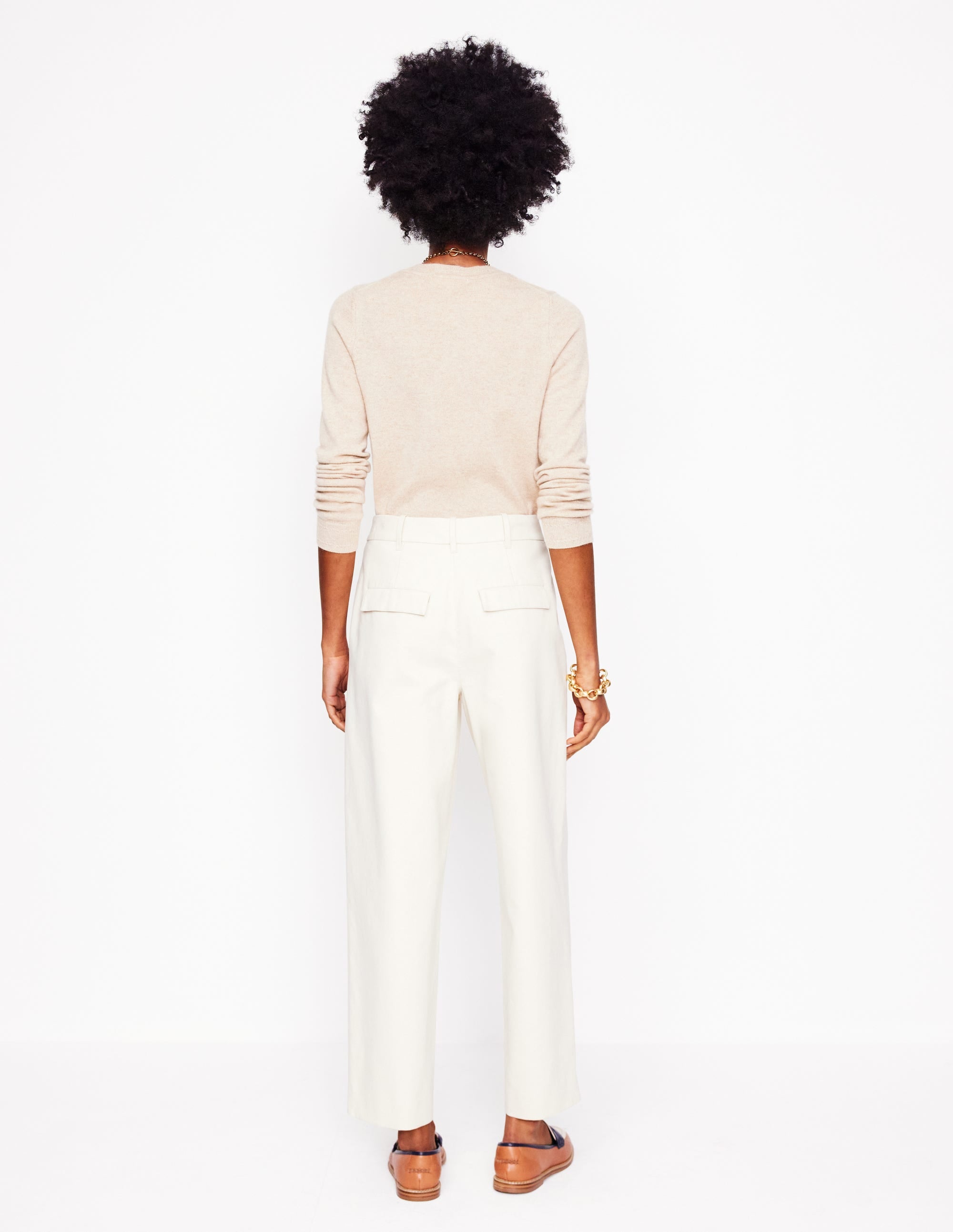 Bloomsbury Cotton Pants-Off White - Image 3