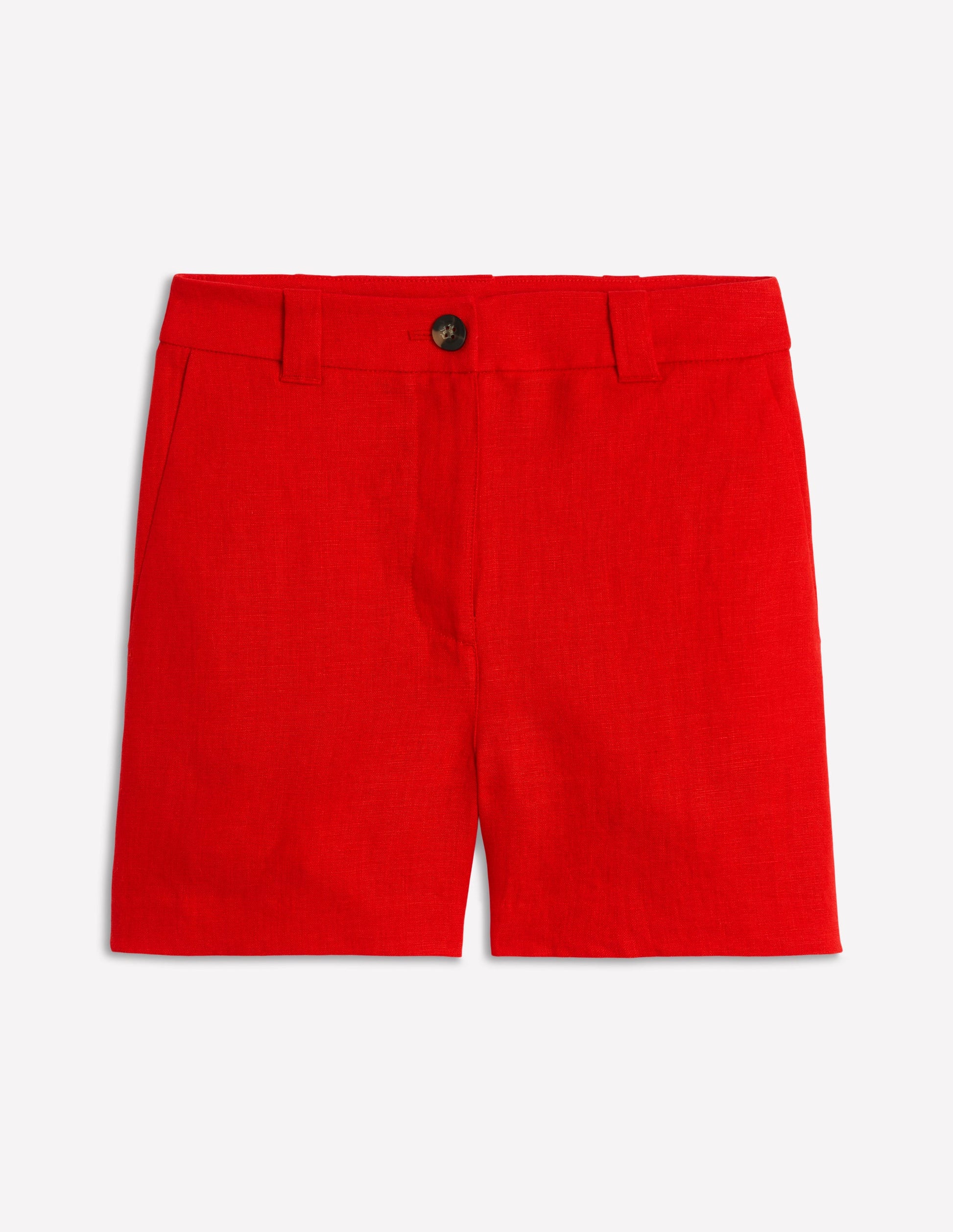 Westbourne Linen Shorts-Poppy Red Boden USA - Main Image