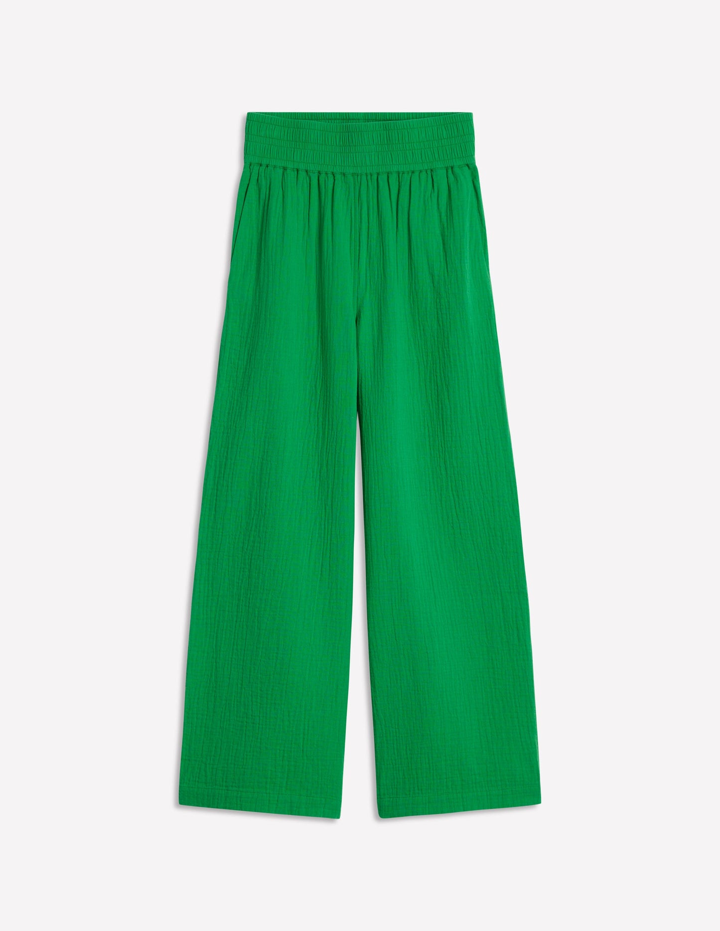 Cropped Double Cloth Pants-Sapling Green