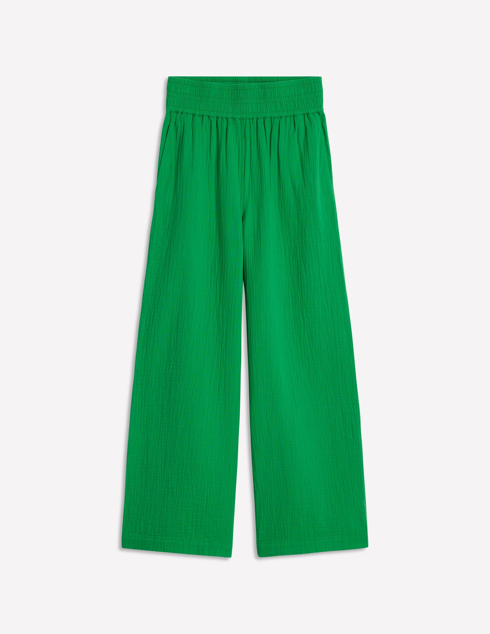 Cropped Double Cloth Pants-Sapling Green - Image 6