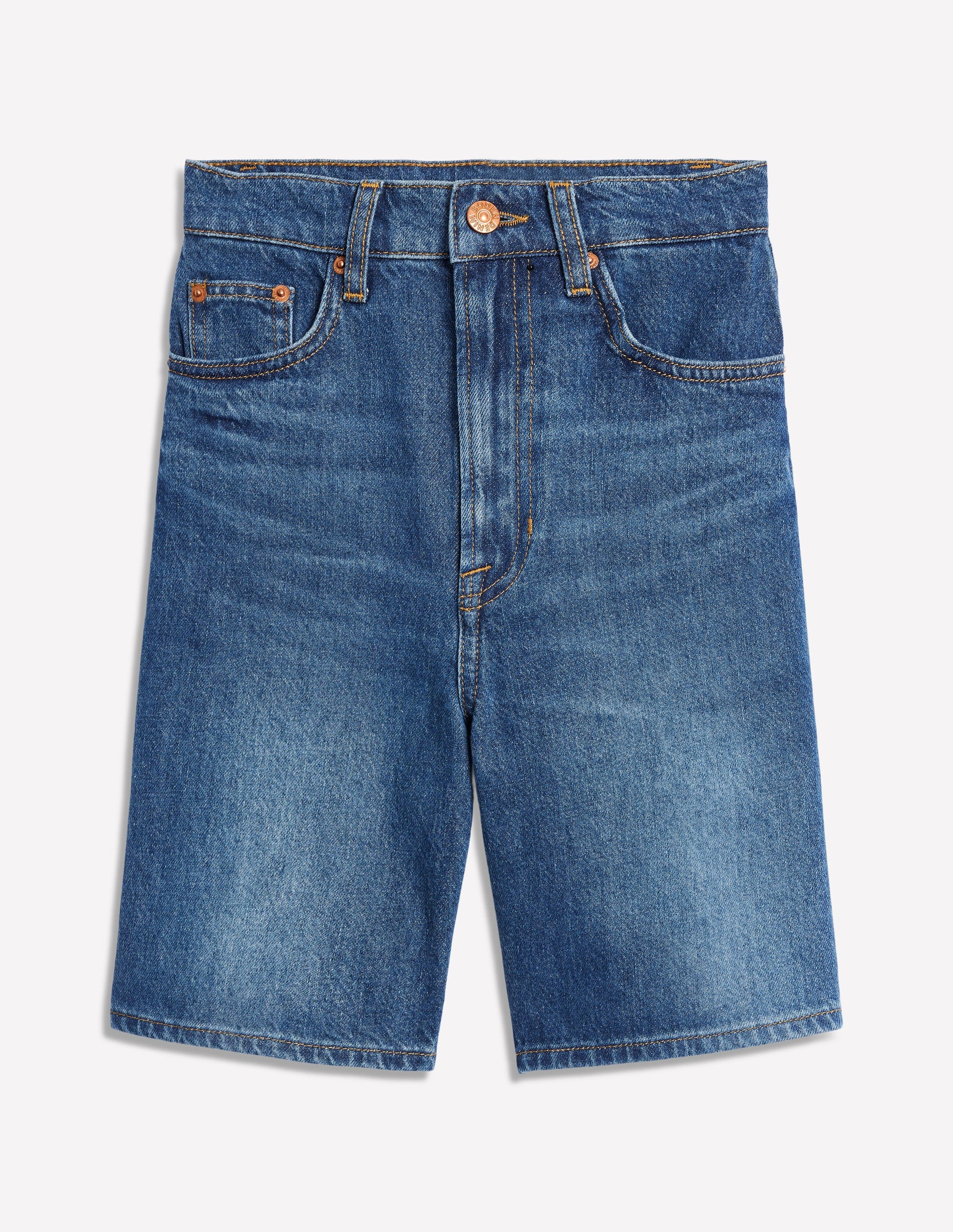Mid Thigh Denim Shorts-Mid Vintage-7