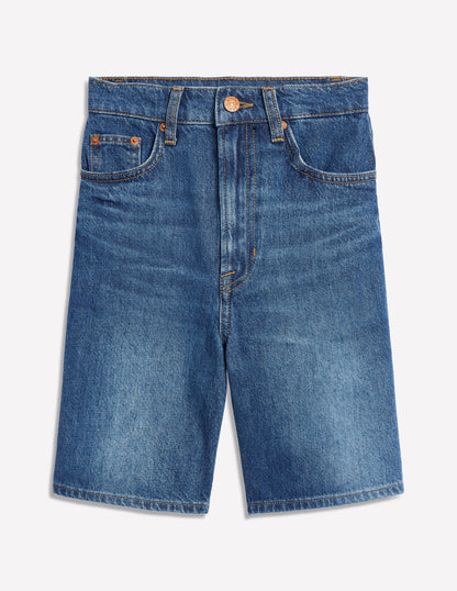 Mid Thigh Denim Shorts-Mid Vintage-7