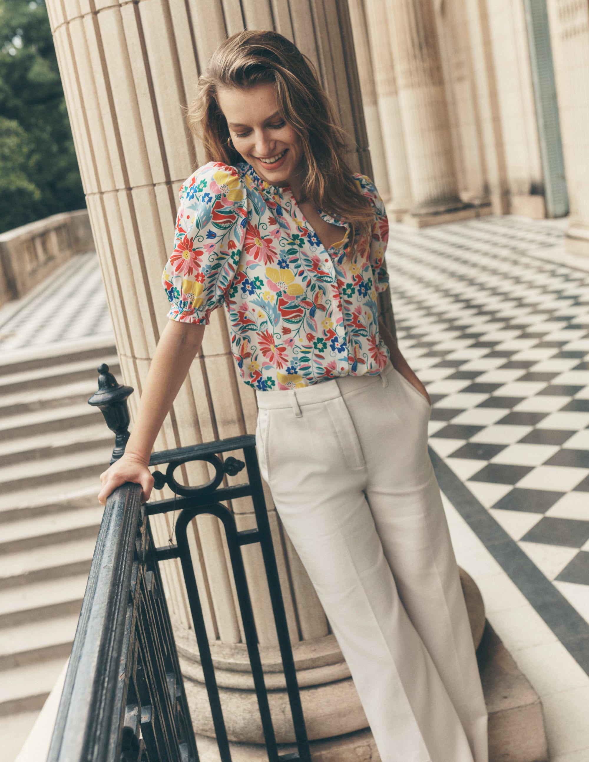 Wide Flare Pants-Sandpiper Beige - Image 6