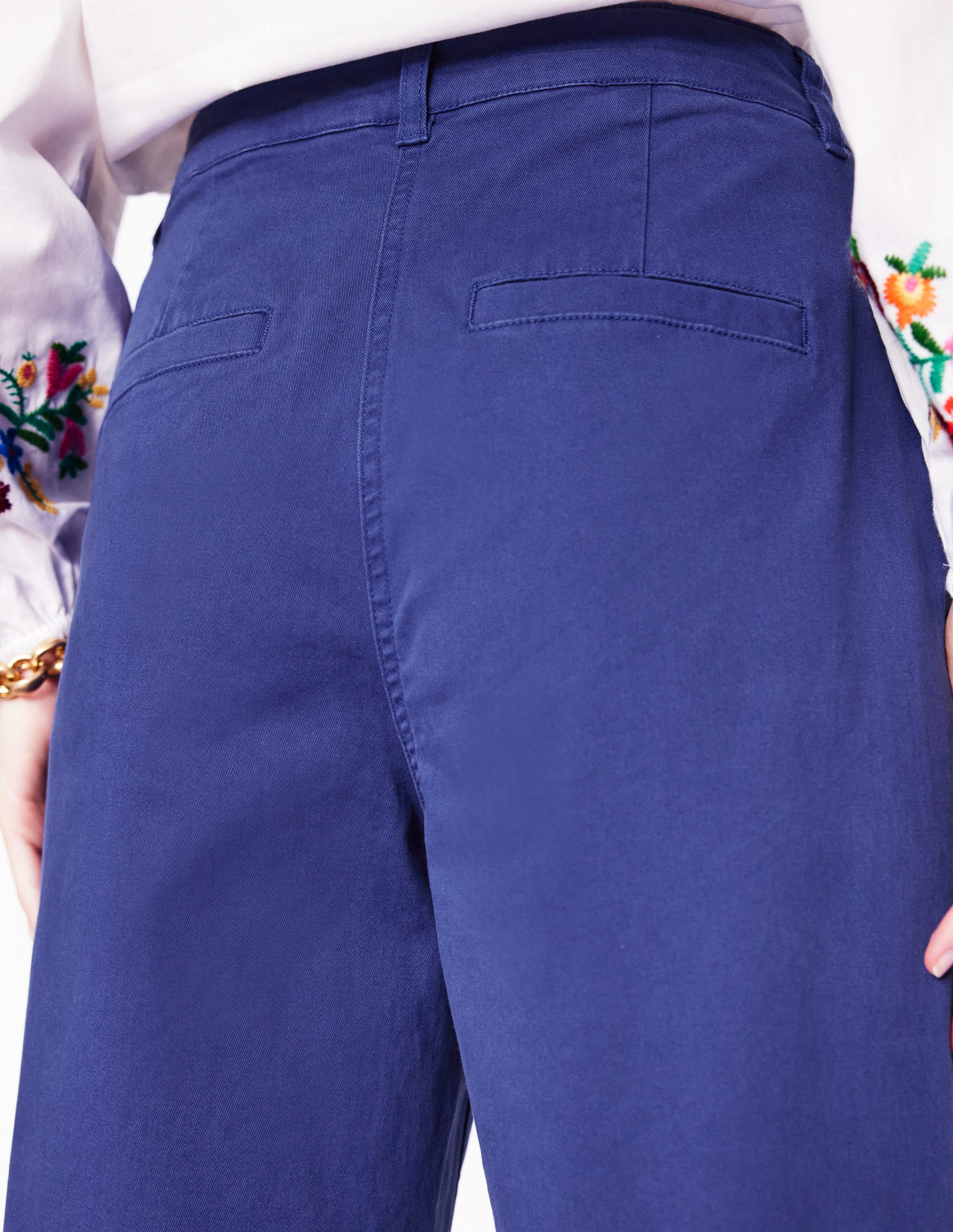 Patch Pocket Crop Chino Pants-Starboard Blue - Image 2