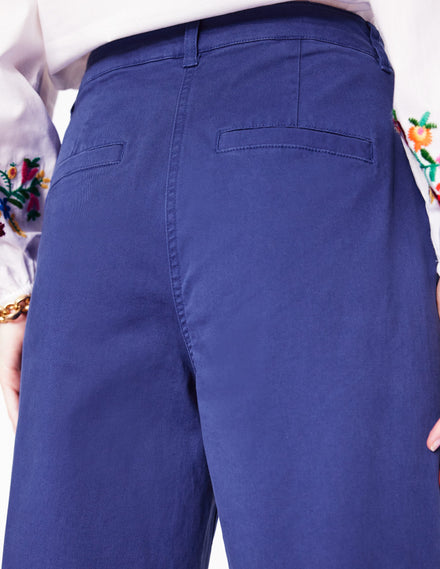 Patch Pocket Chino Trousers-Starboard Blue