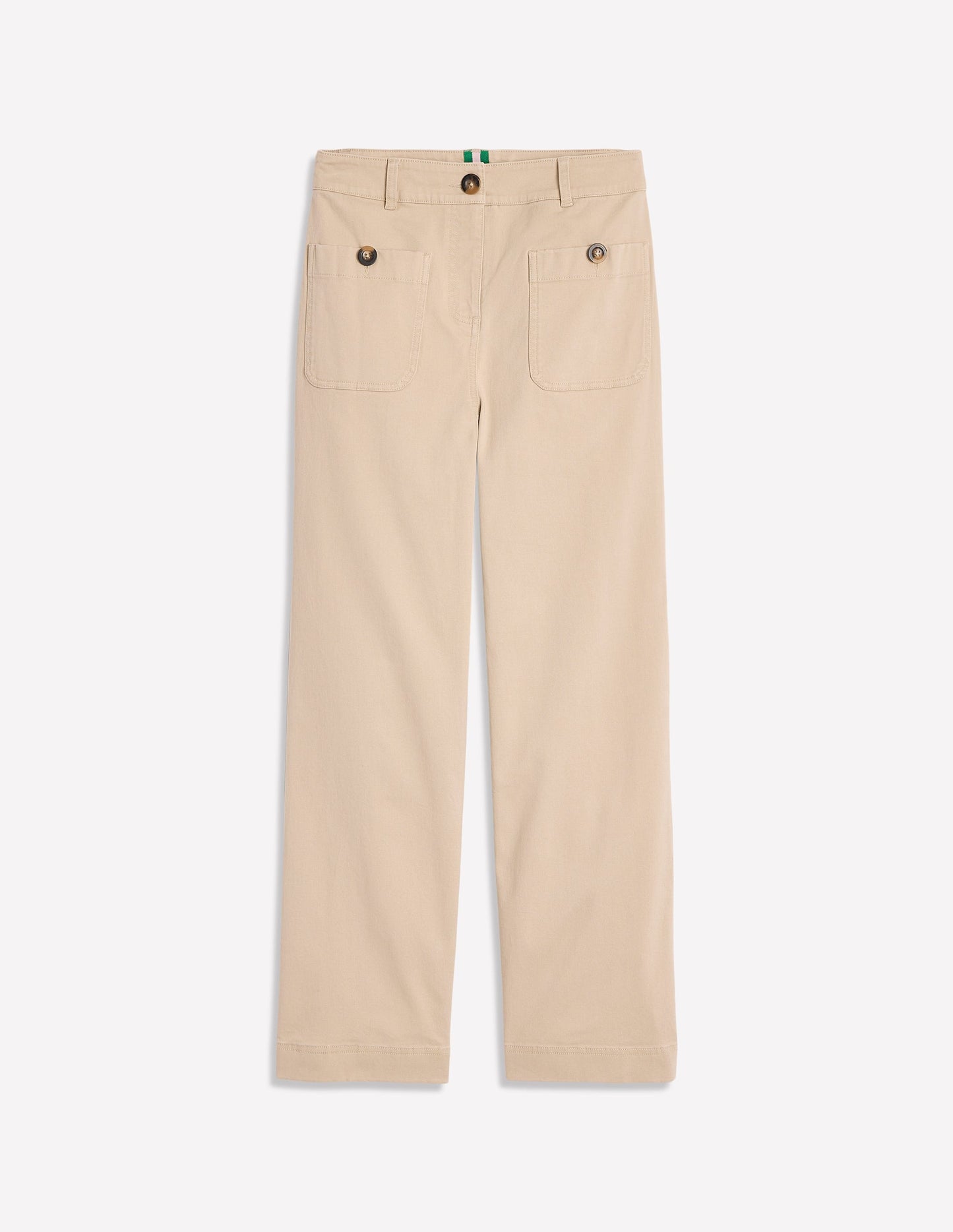 Patch Pocket Chino Trousers-Oatmeal