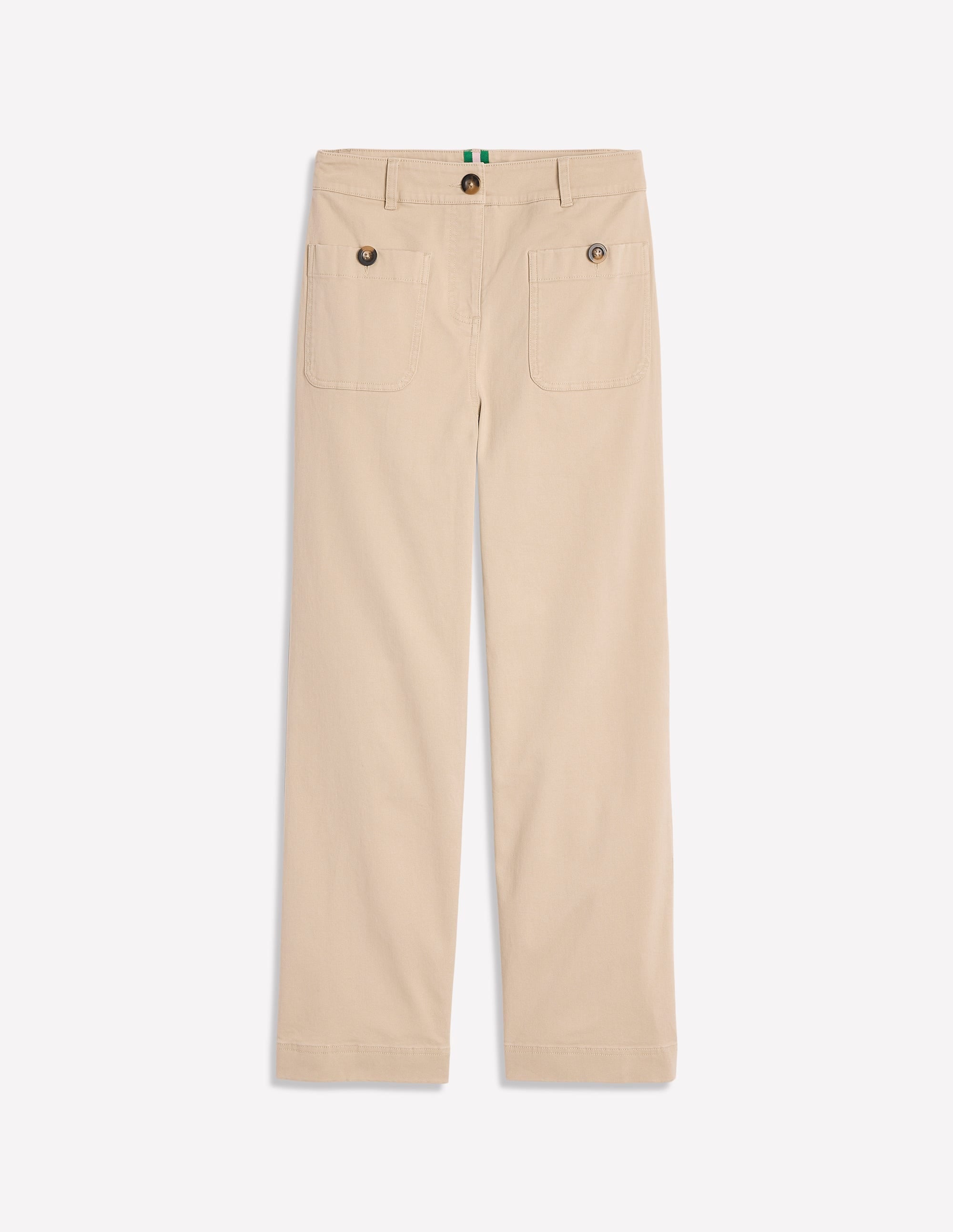 Patch Pocket Crop Chino Pants-Oatmeal - Image 6