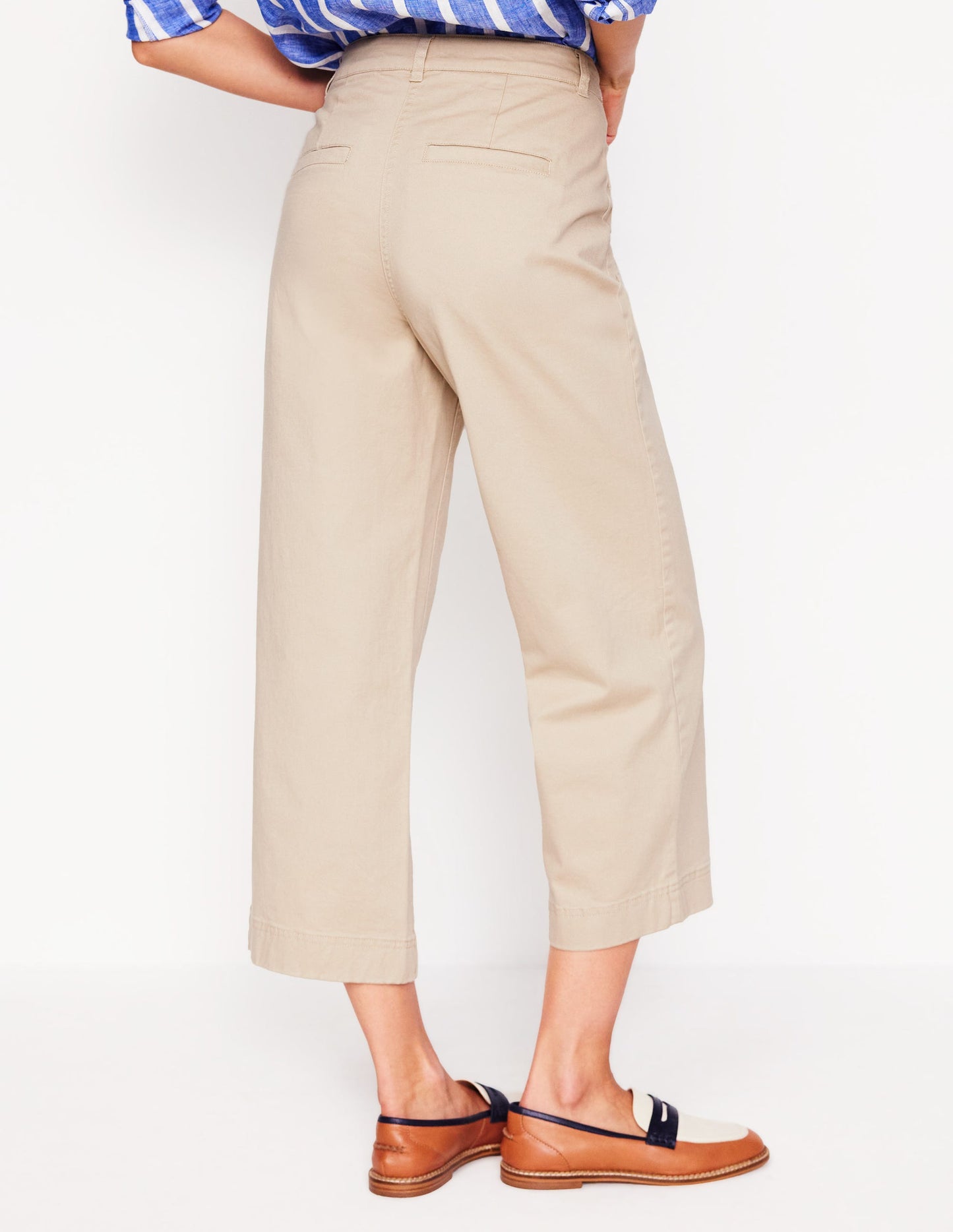 Patch Pocket Chino Trousers-Oatmeal