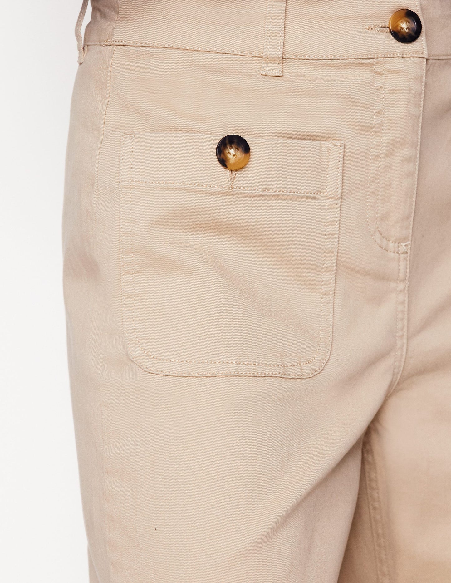 Patch Pocket Chino Trousers-Oatmeal