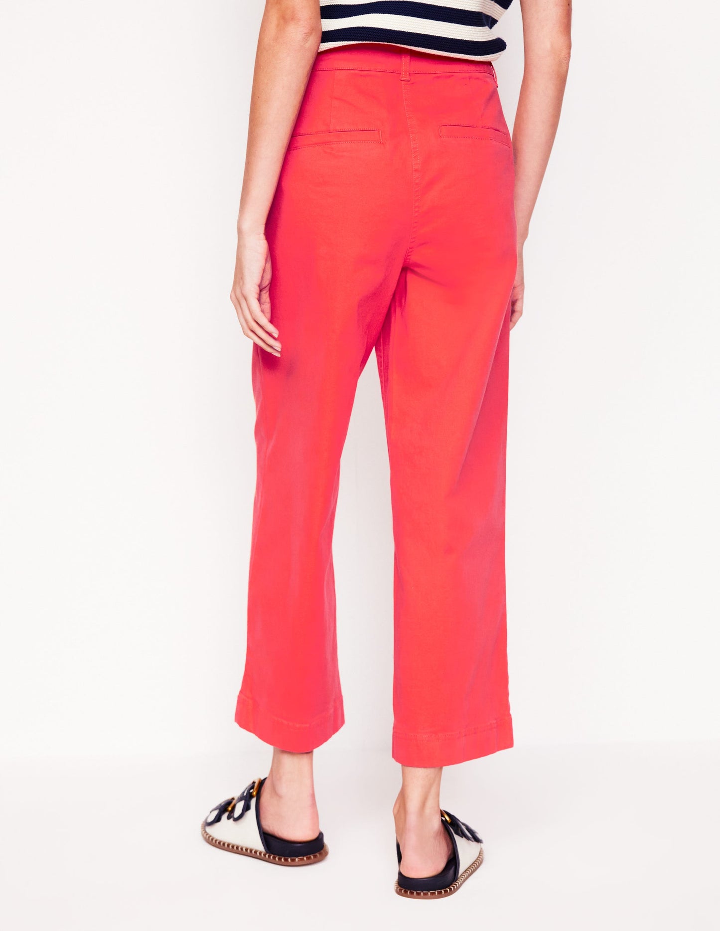 Patch Pocket Chino Trousers-Jam Red