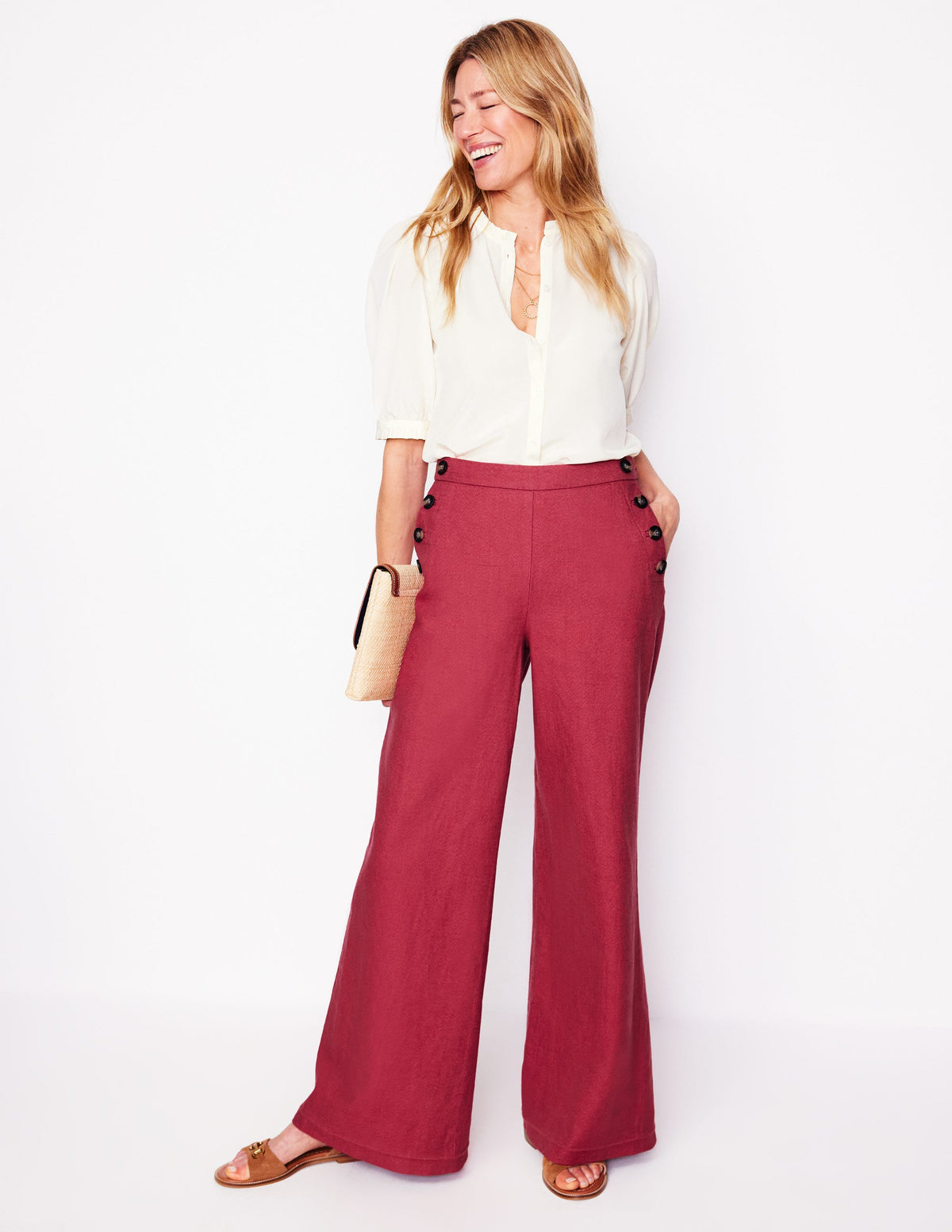 Greenwich Sailor Pants-Terracotta - Image 1