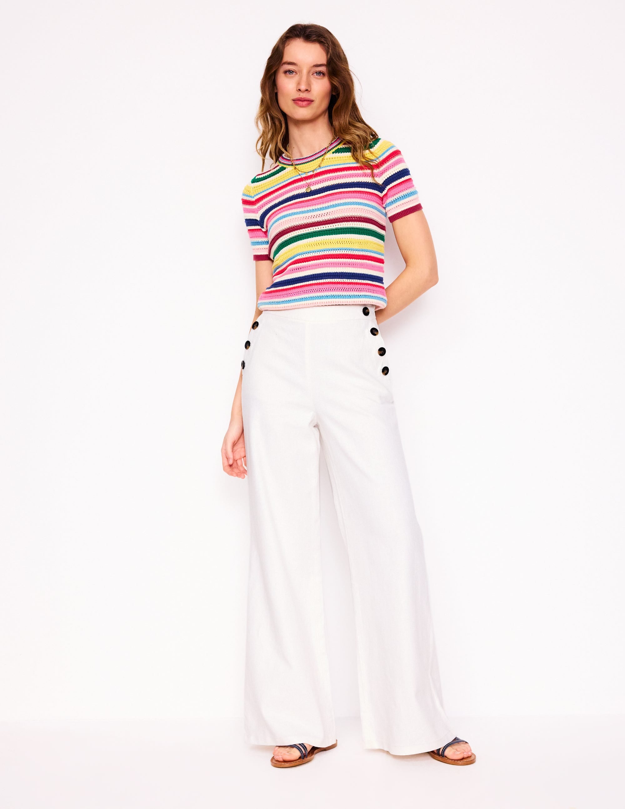 Greenwich Sailor Pants-White - Image 1