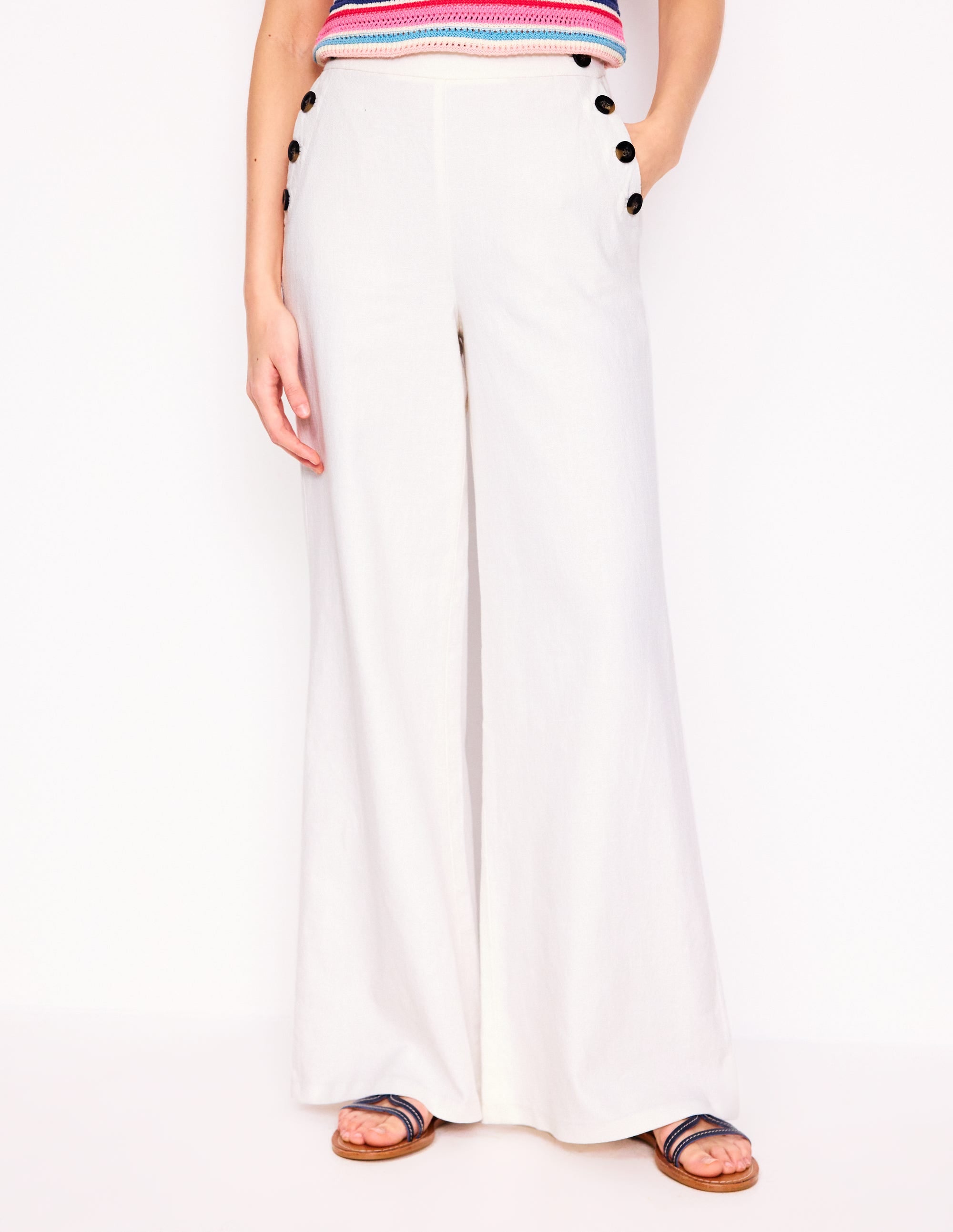 Greenwich Sailor Pants-White - Image 4