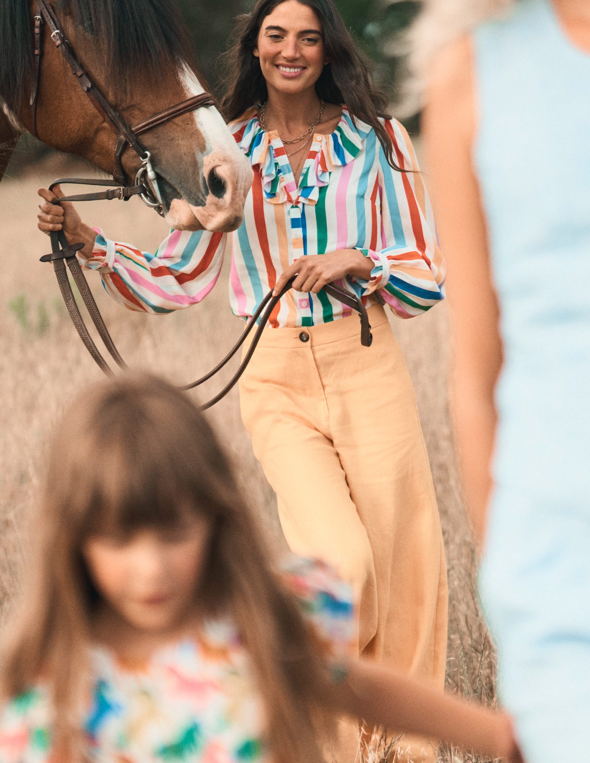 Wide Crop Linen Pants-Summers Sun Yellow - Image 2