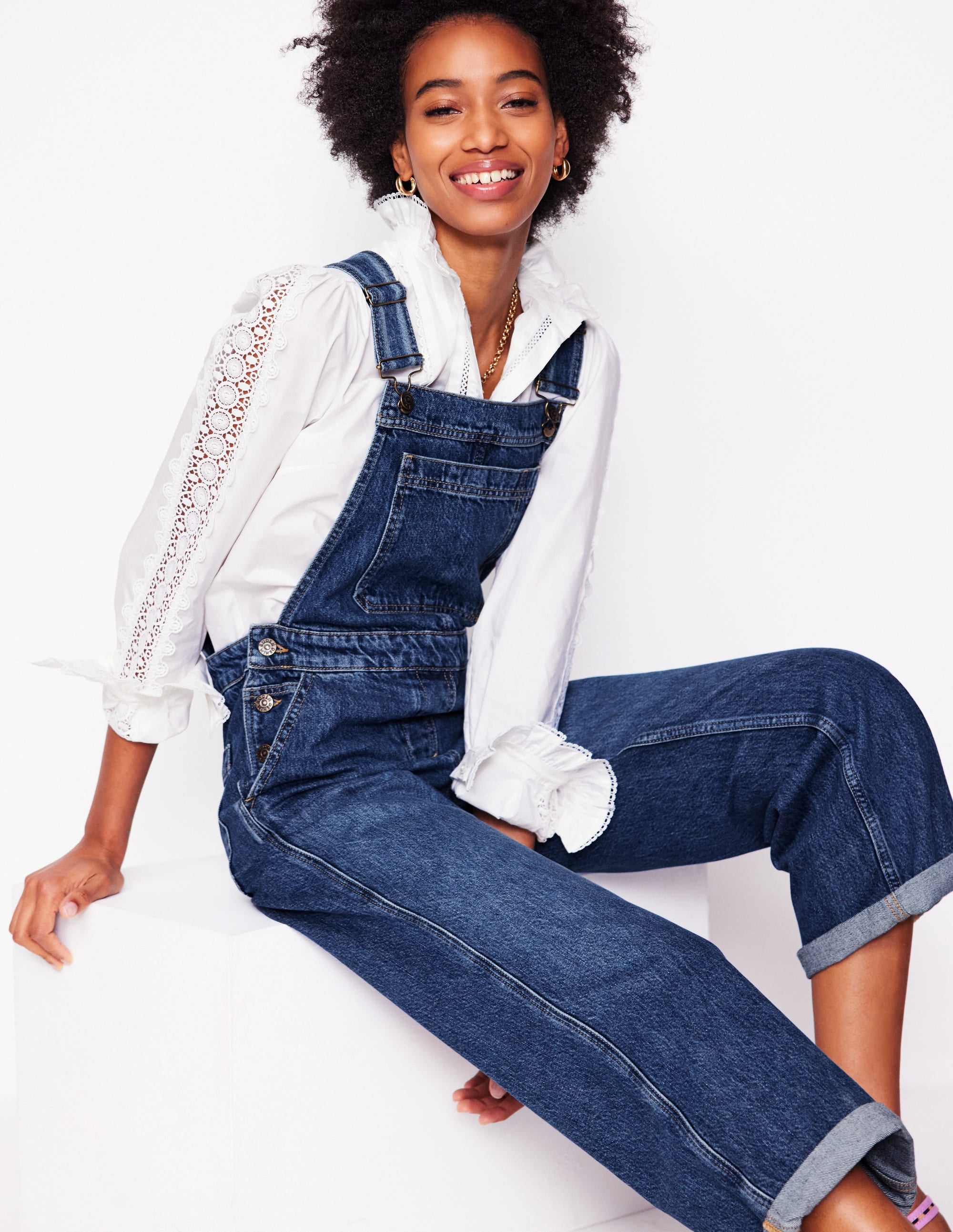 Straight Leg Dungarees-Mid Vintage - Image 1