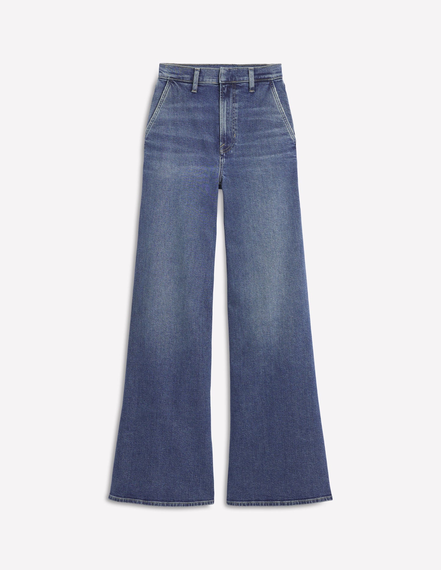 High Rise Clean Wide Jeans-Mid Vintage