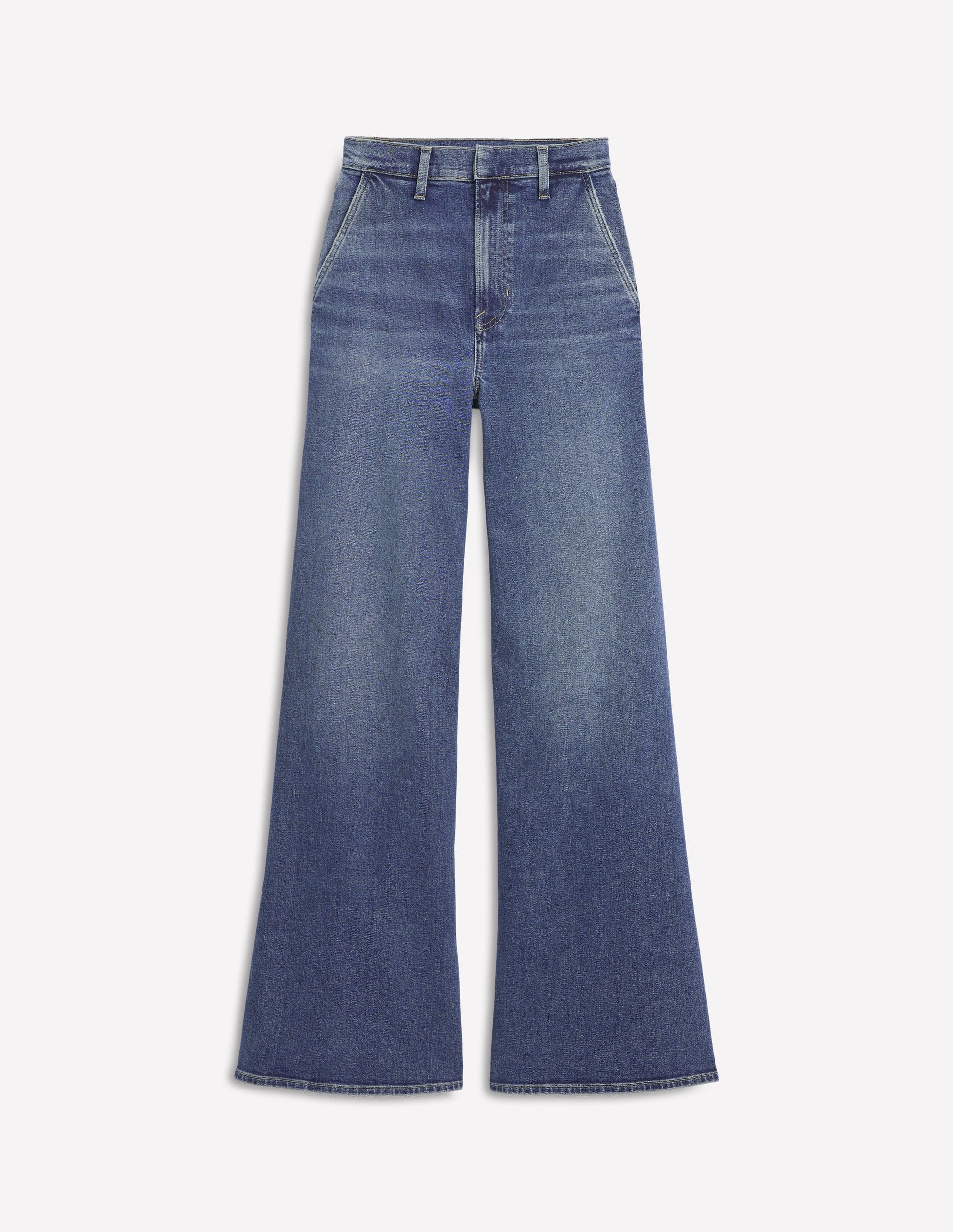 High Rise Clean Wide Jeans-Mid Vintage-10