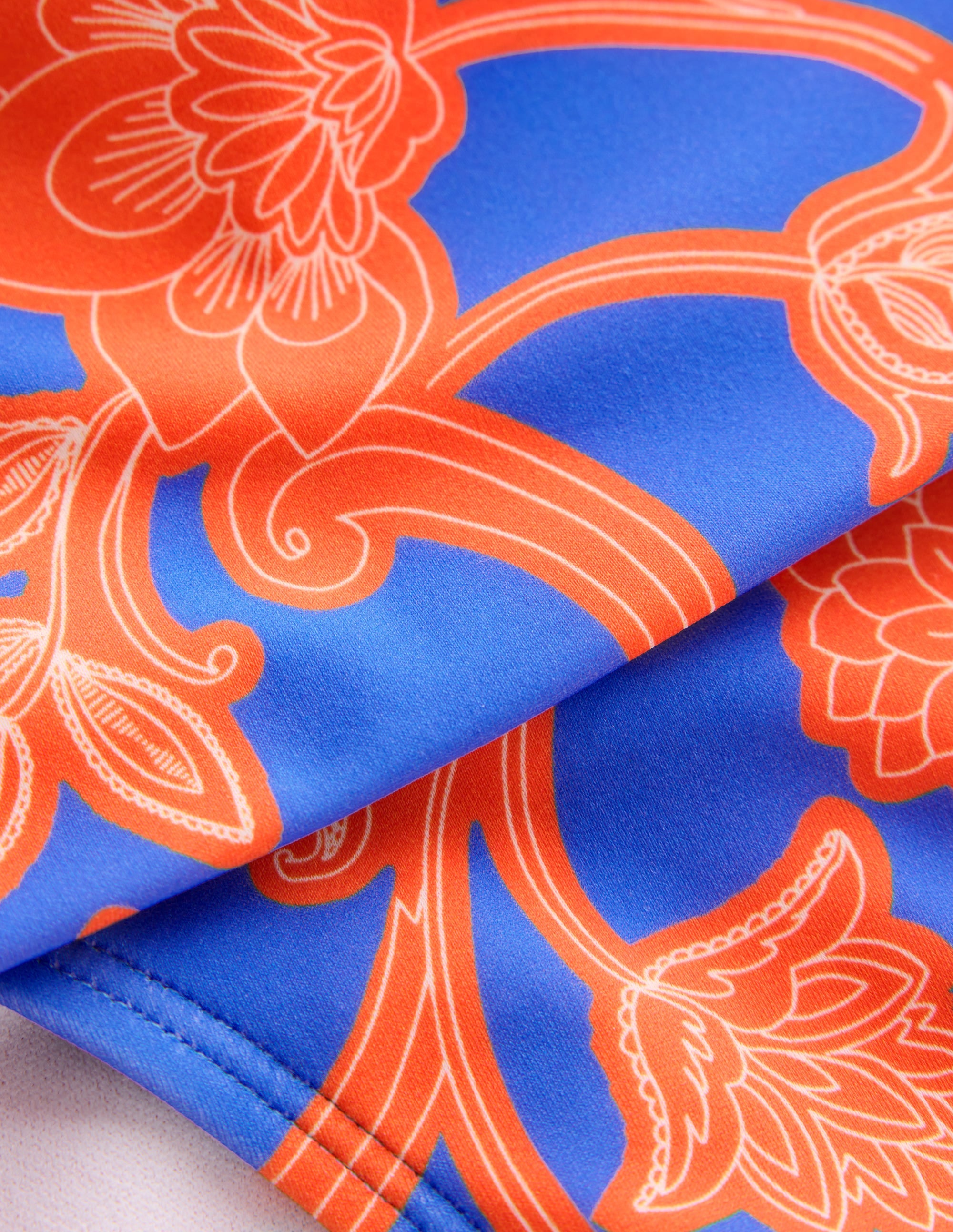 Classic Fold Bikini Bottoms-Jaffa Orange, Paisley Whirl - Image 9