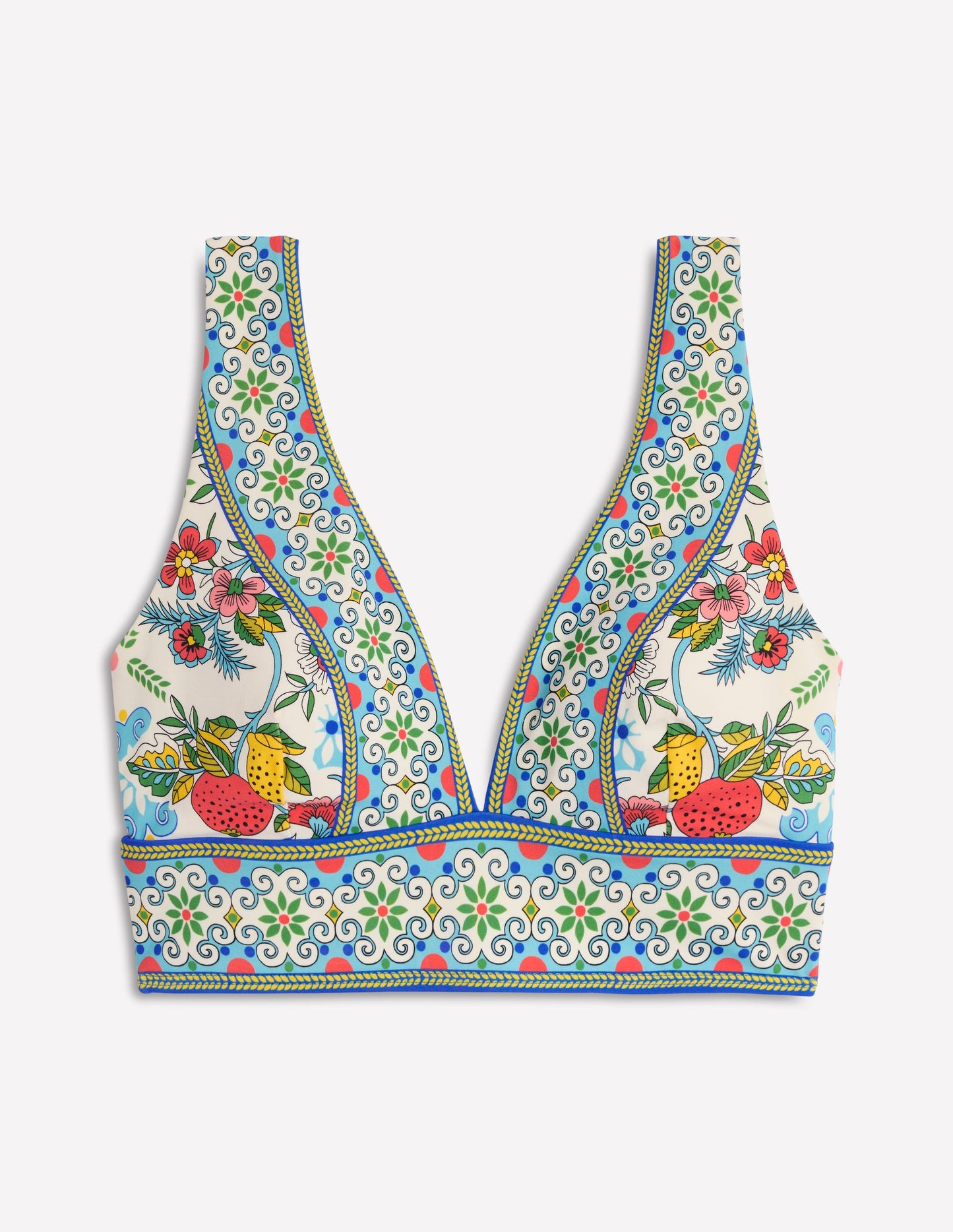 Porto Bikini Top-Multi, Citrus Vine Tile