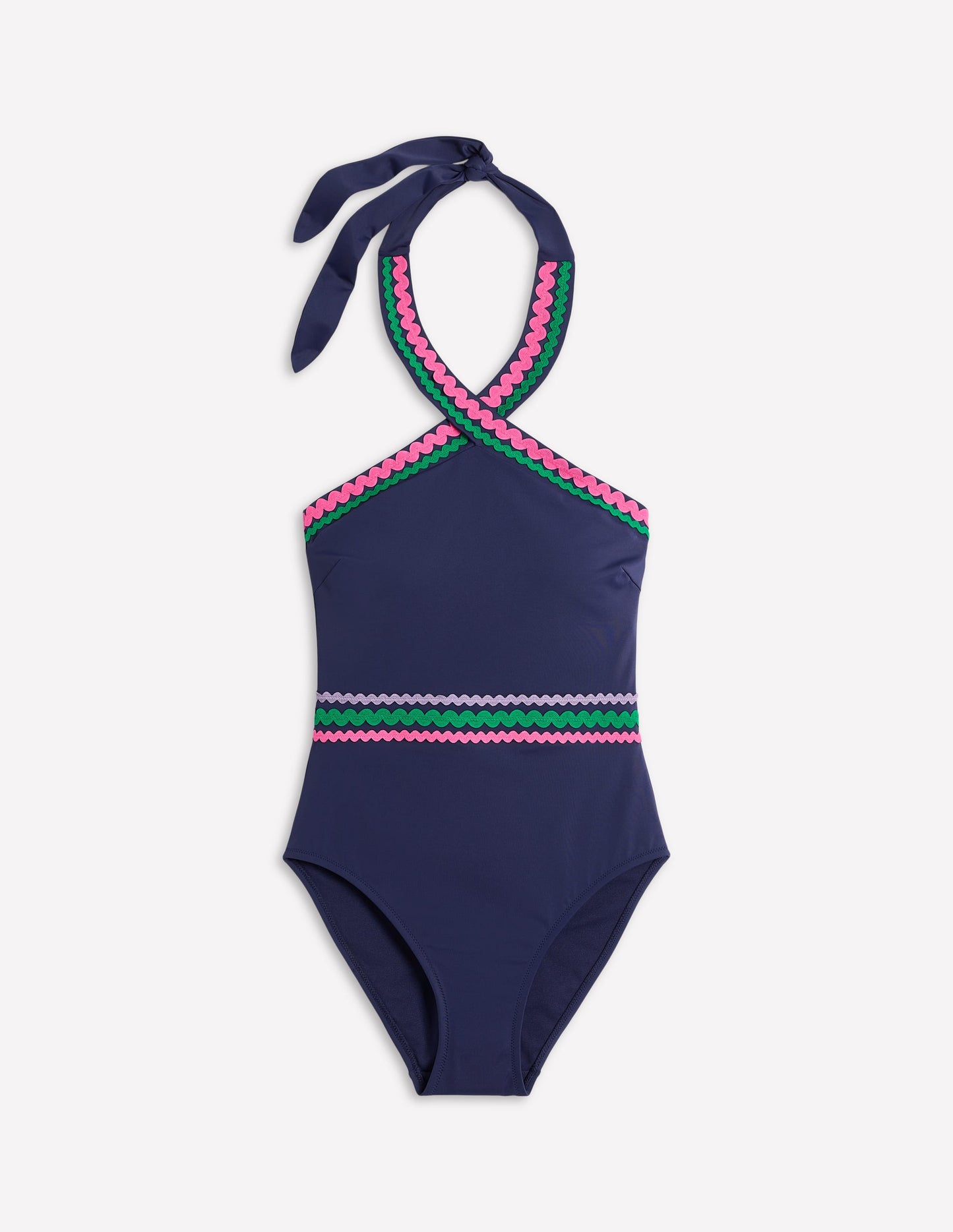 Cross Front Swimsuit-Navy Rik Rak