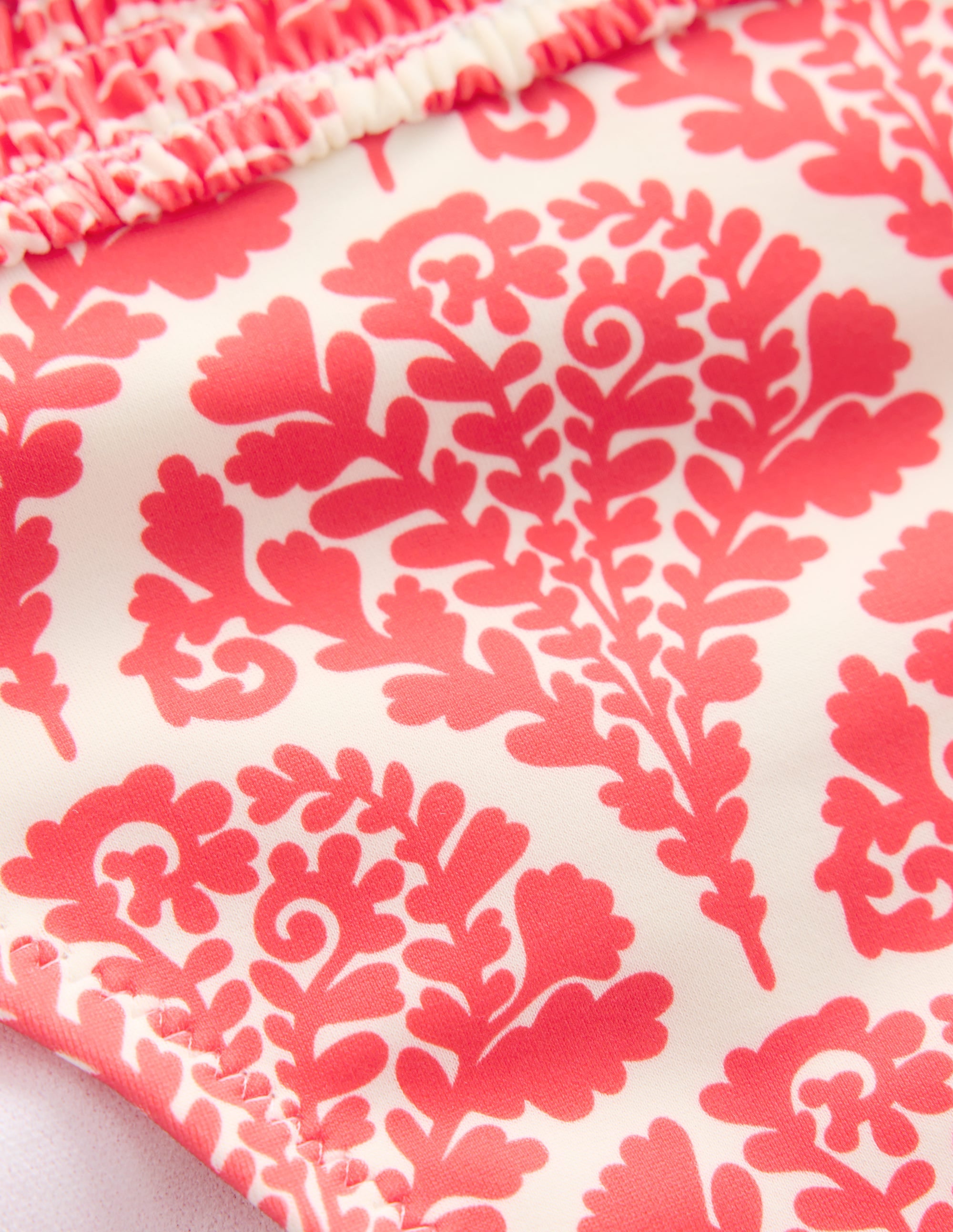 Milos Smocked Bikini Bottoms-Jam Red, Blossomy - Image 8