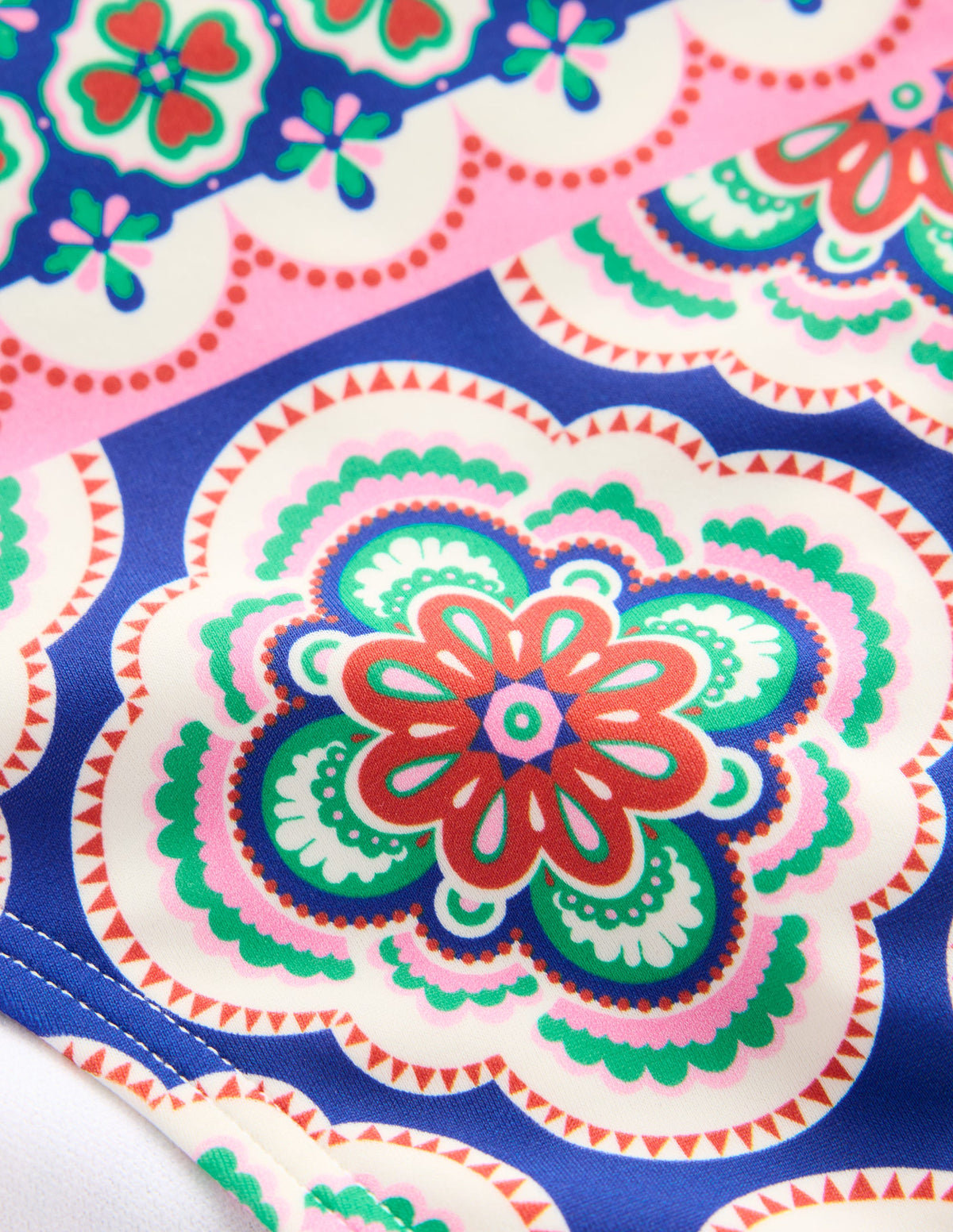 Porto Bikini Bottoms-Bright Blue, Botanic Blush - Image 7