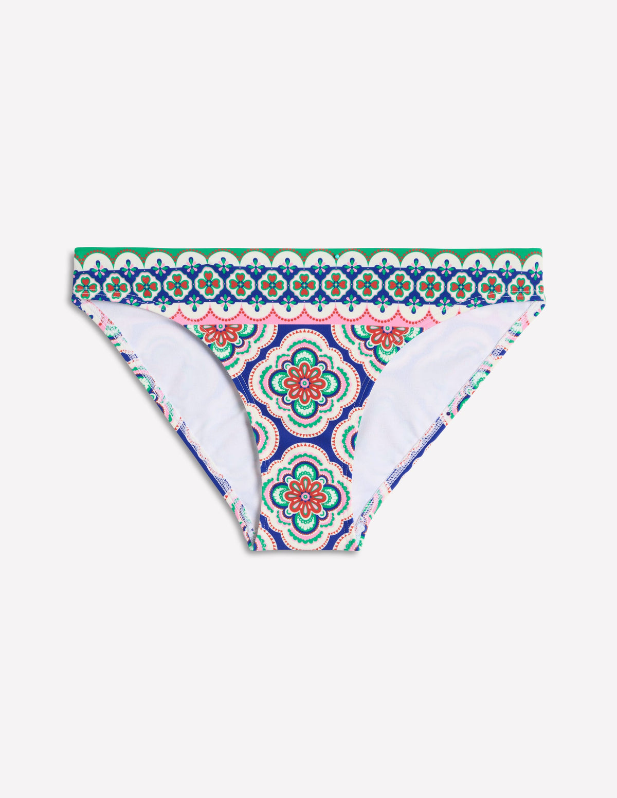 Porto Bikini Bottoms-Bright Blue, Botanic Blush - Image 6