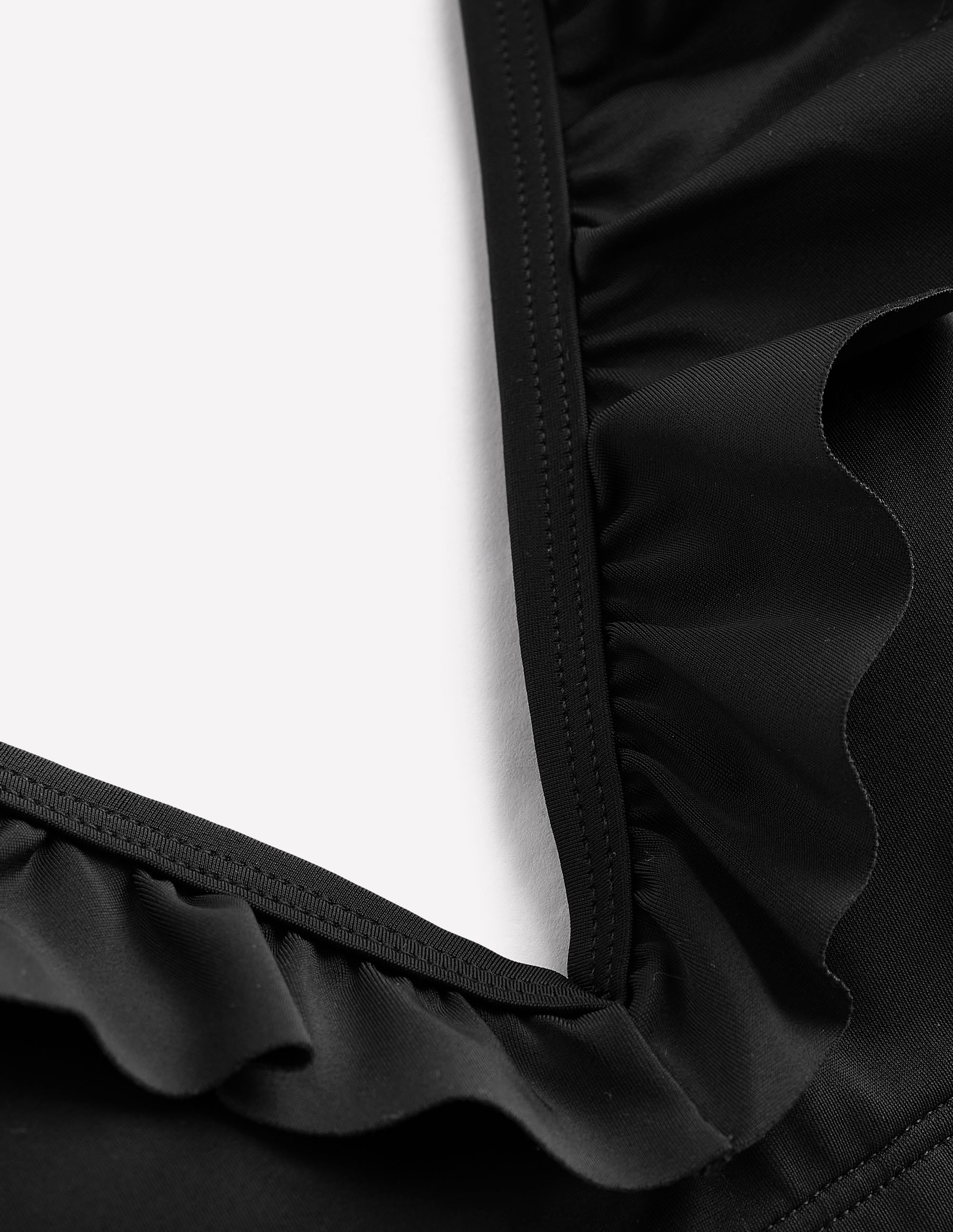 Evia Ruffle Bikini Top-Black - Image 6