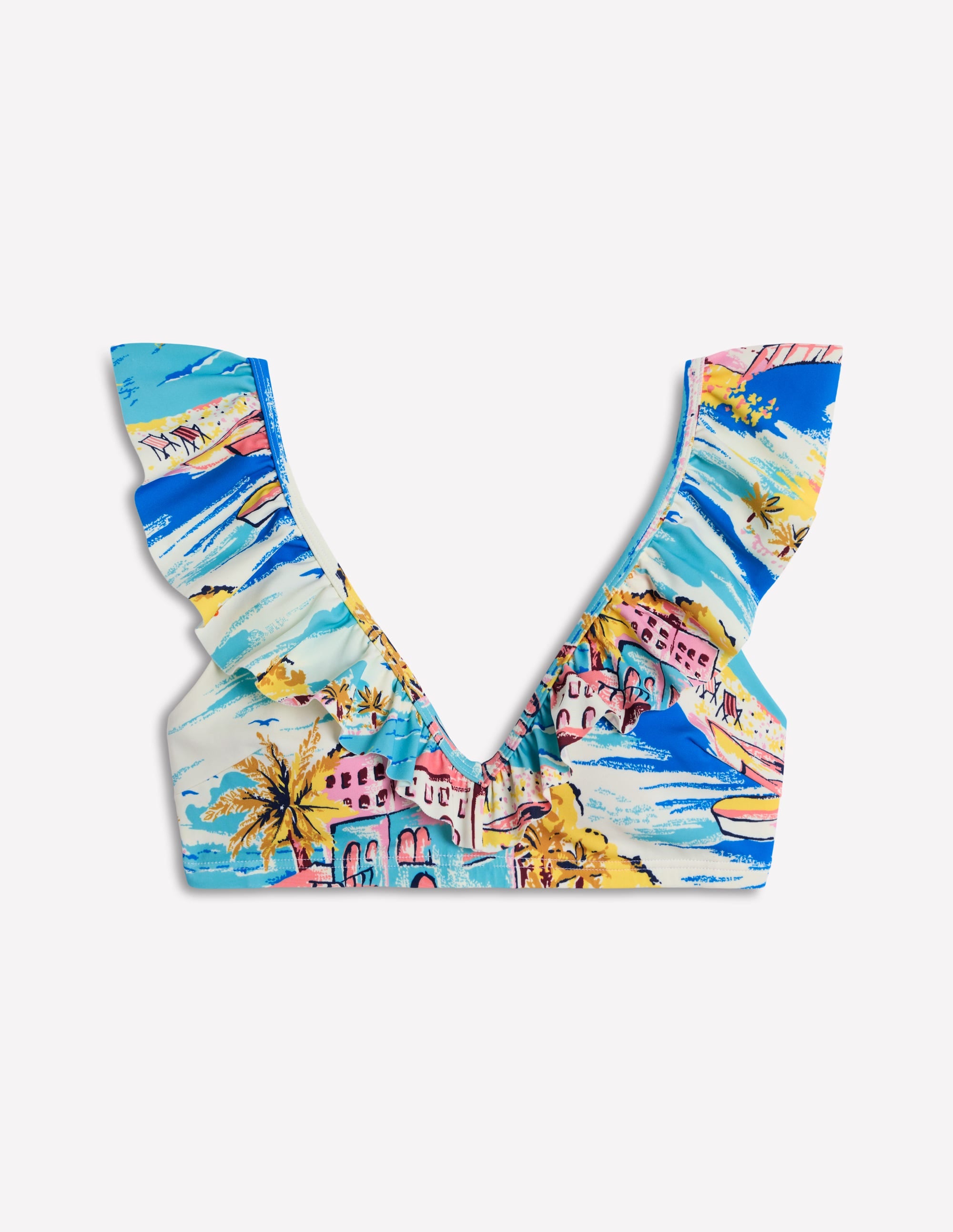 Evia Ruffle Bikini Top-Multi, Paradise Bay - Image 8