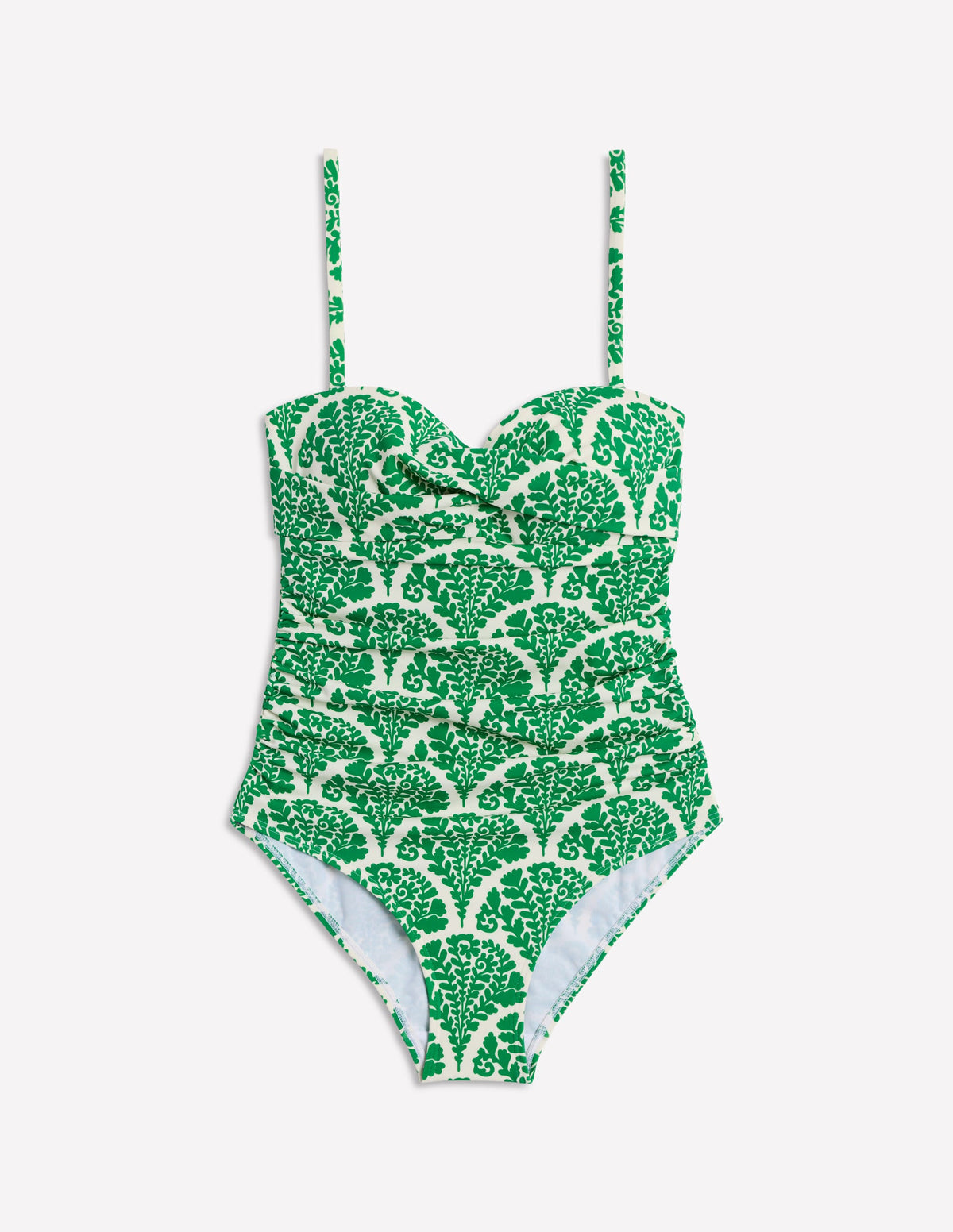 Andros Twist Front Swimsuit-Rich Emerald, Blossomy - Image 7