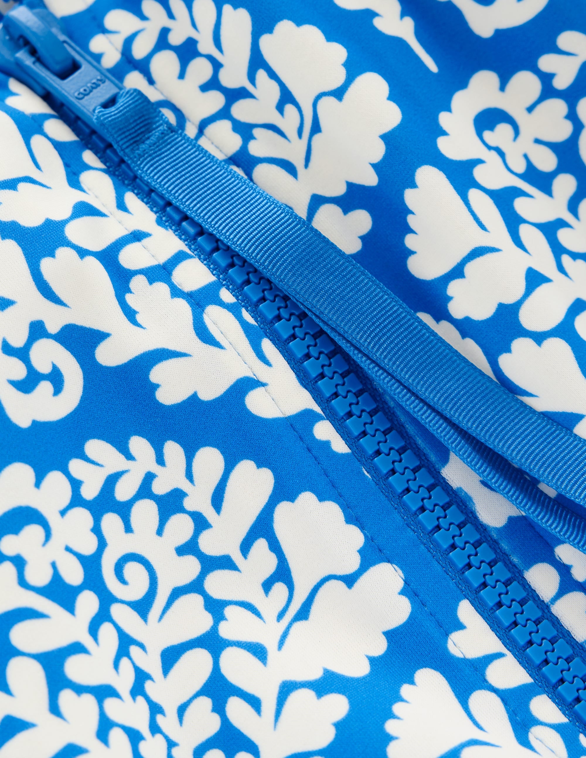 Sporty High Neck Swimsuit-Bright Blue, Blossomy - Image 8