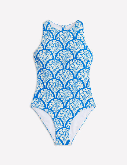 Piped Sporty Swimsuit-Bright Blue, Blossomy-7