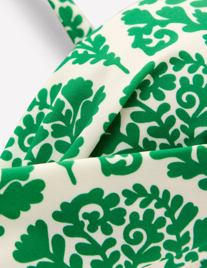 Andros Twist Front Bikini Top-Rich Emerald, Blossomy-9