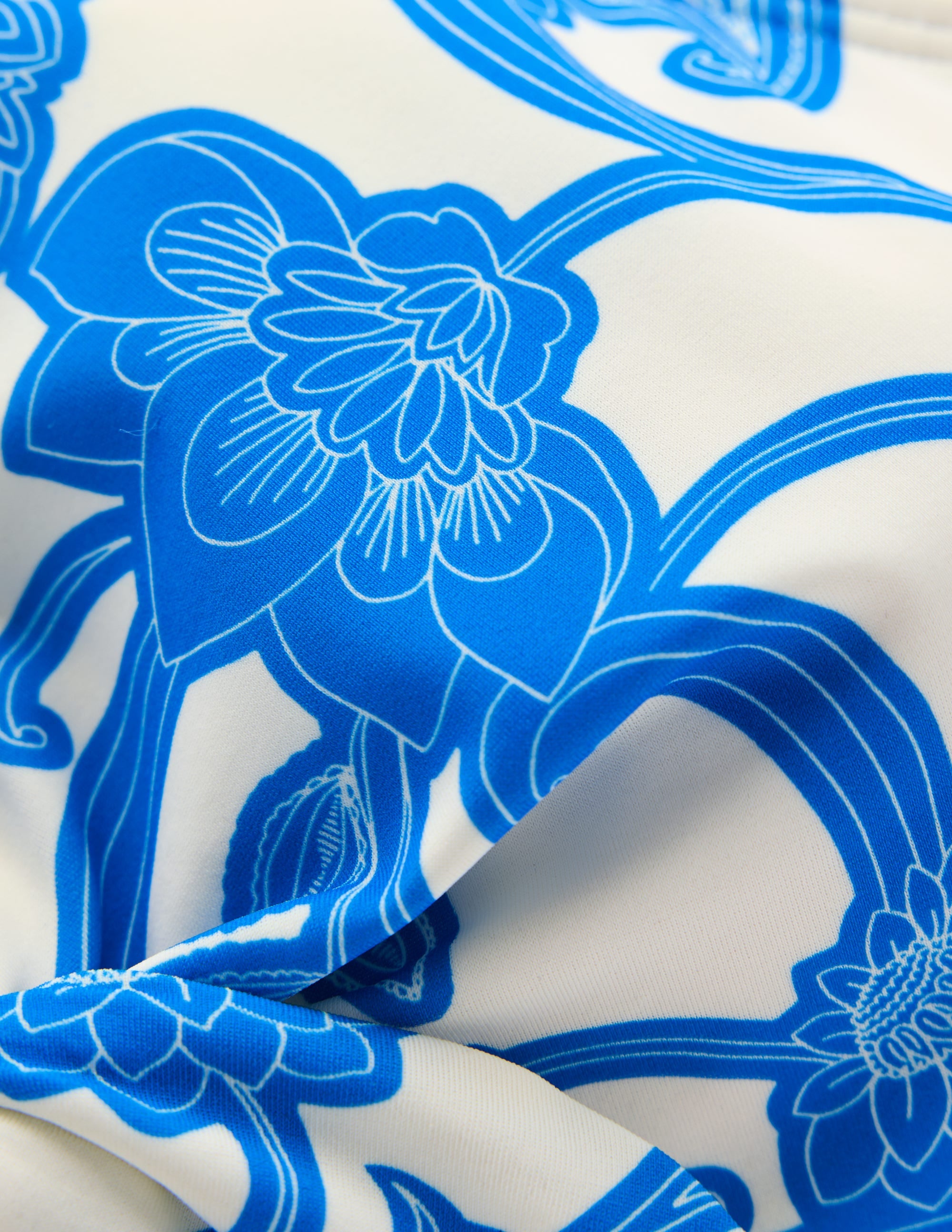 Tie Front Bikini Top-Cerulean Blue, Paisley Whirl - Image 8