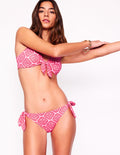 Tie Side Bikini Bottoms-Pink Rose, Botanic Blush
