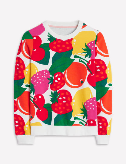 Hannah Printed Sweatshirt-Multi, Summer Fruits