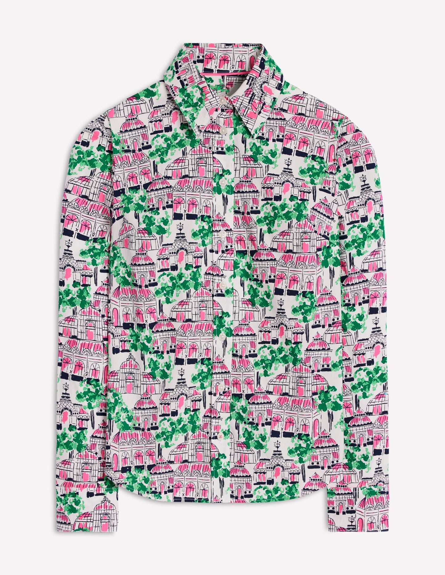 Sienna Cotton Shirt-Ivory, Botanical Greenhouse