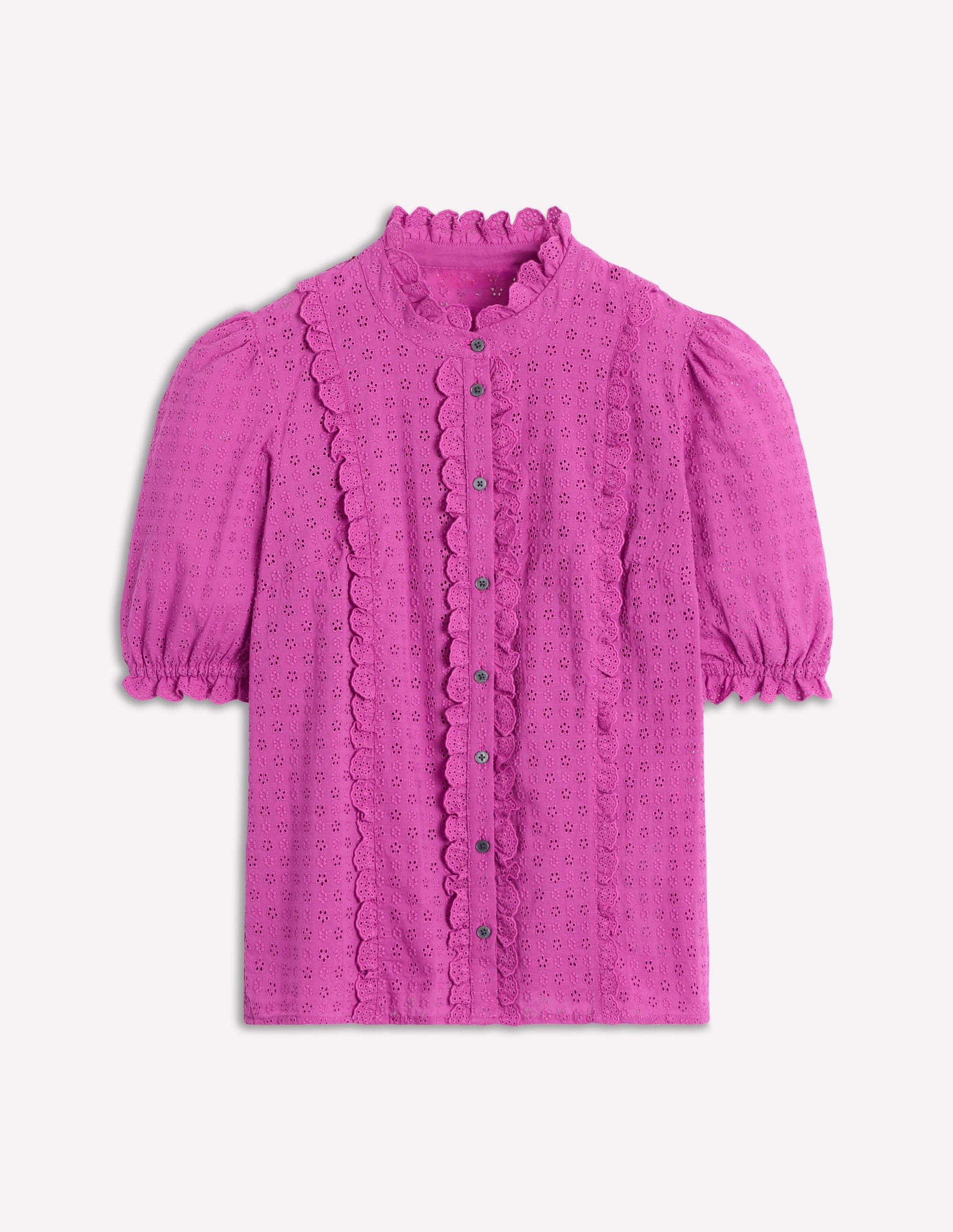 Feminine Cotton Blouse-Foxglove Purple-6