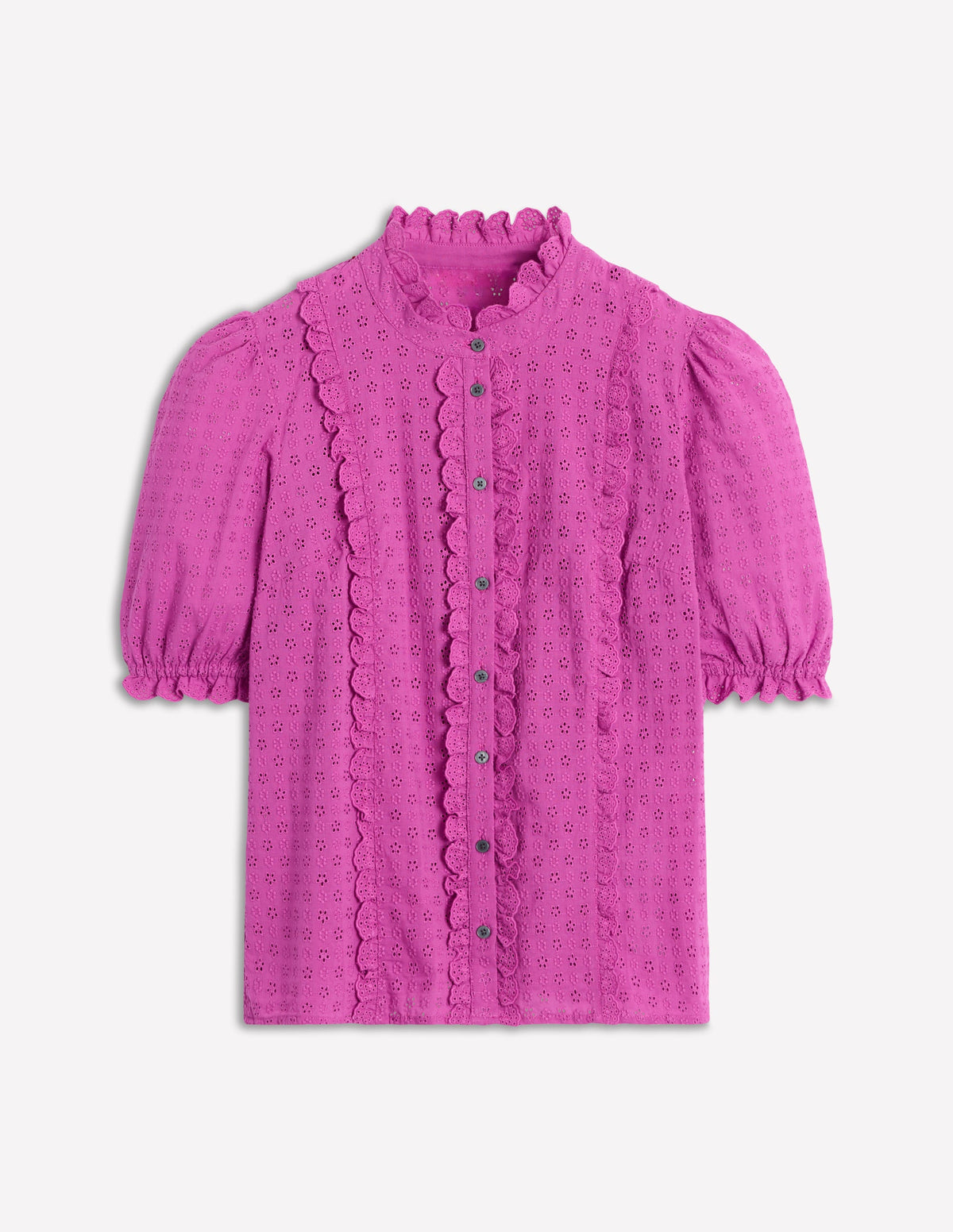 Feminine Cotton Blouse-Foxglove Purple - Image 6