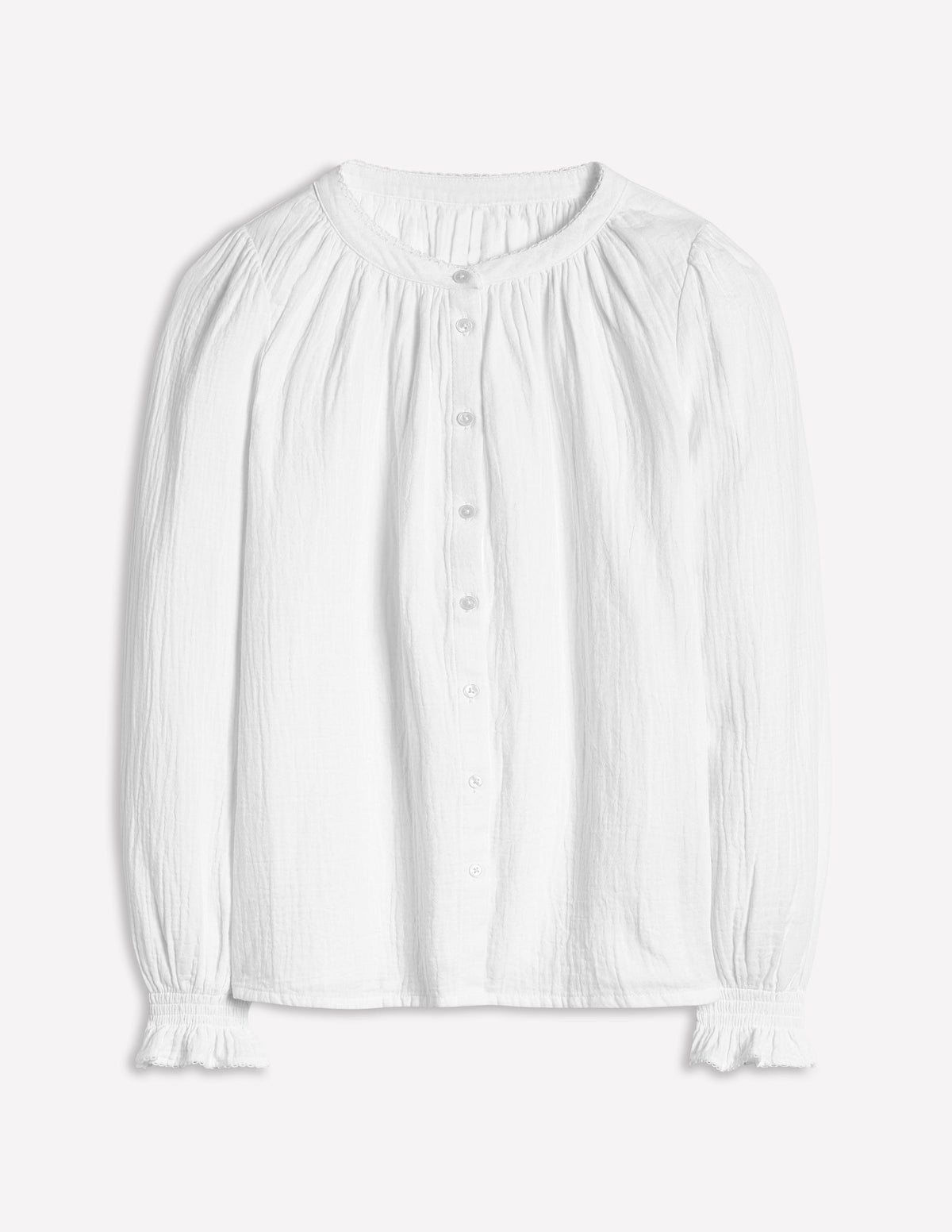 Evie Double Cloth Top-White - Image 5