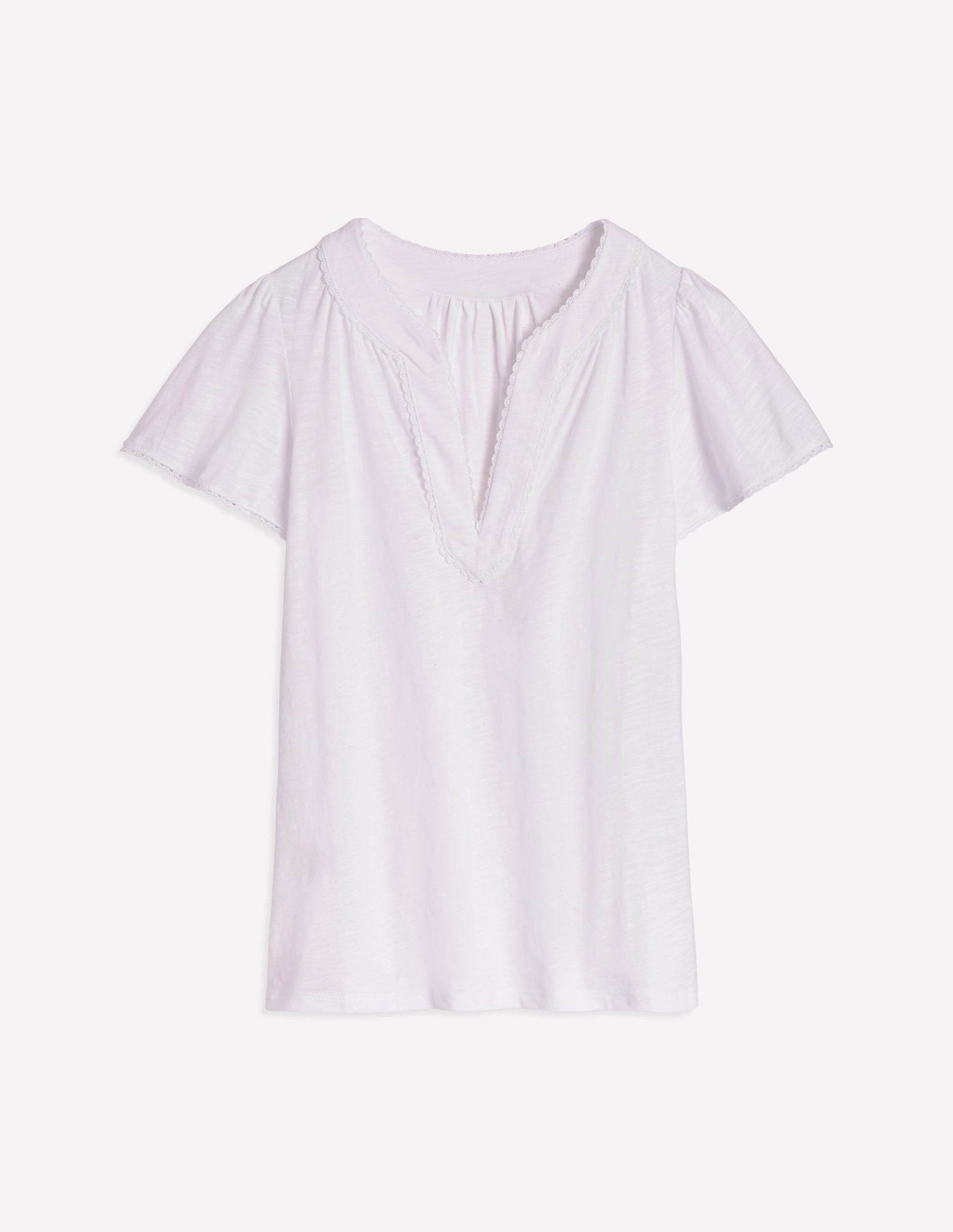 Ava Short Sleeve Top-White-5