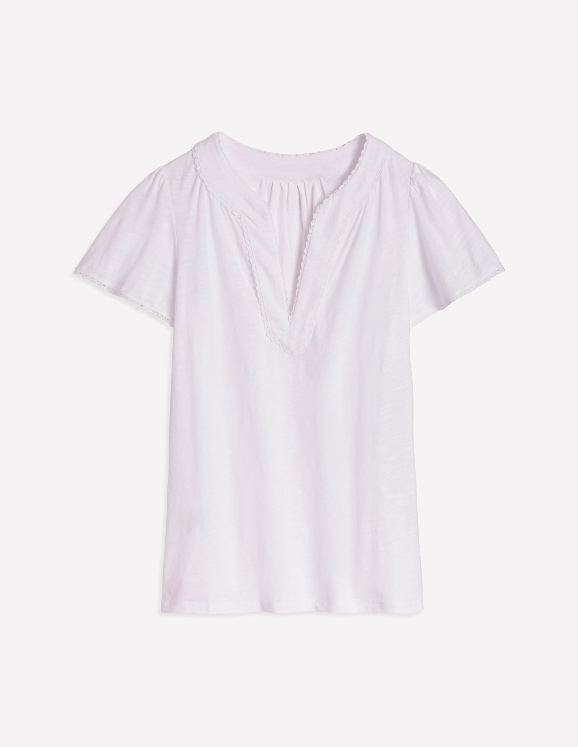 Ava Short Sleeve Top-White - Image 5