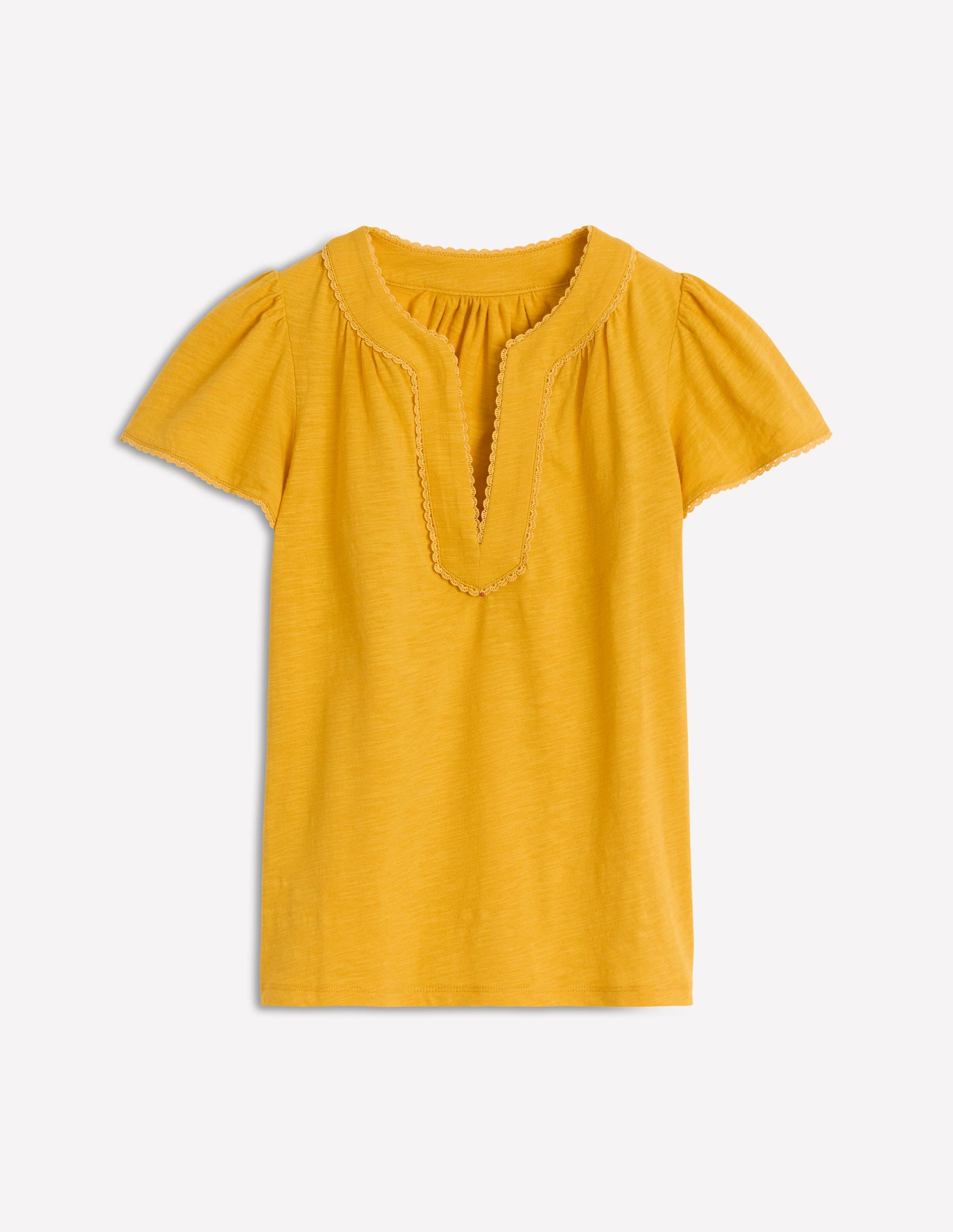 Ava Short Sleeve Top-Honey Yellow-5