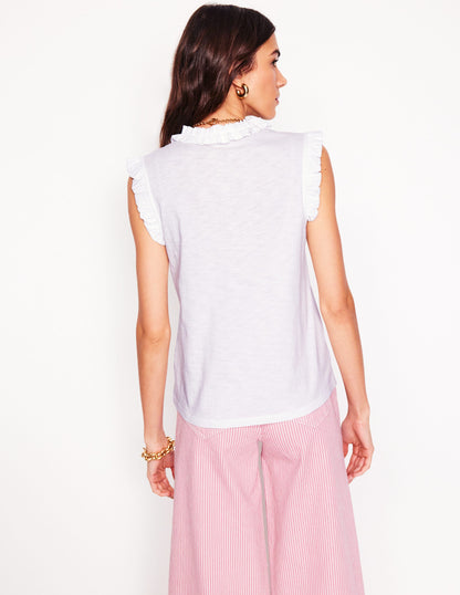 Lola Sleeveless Top-White