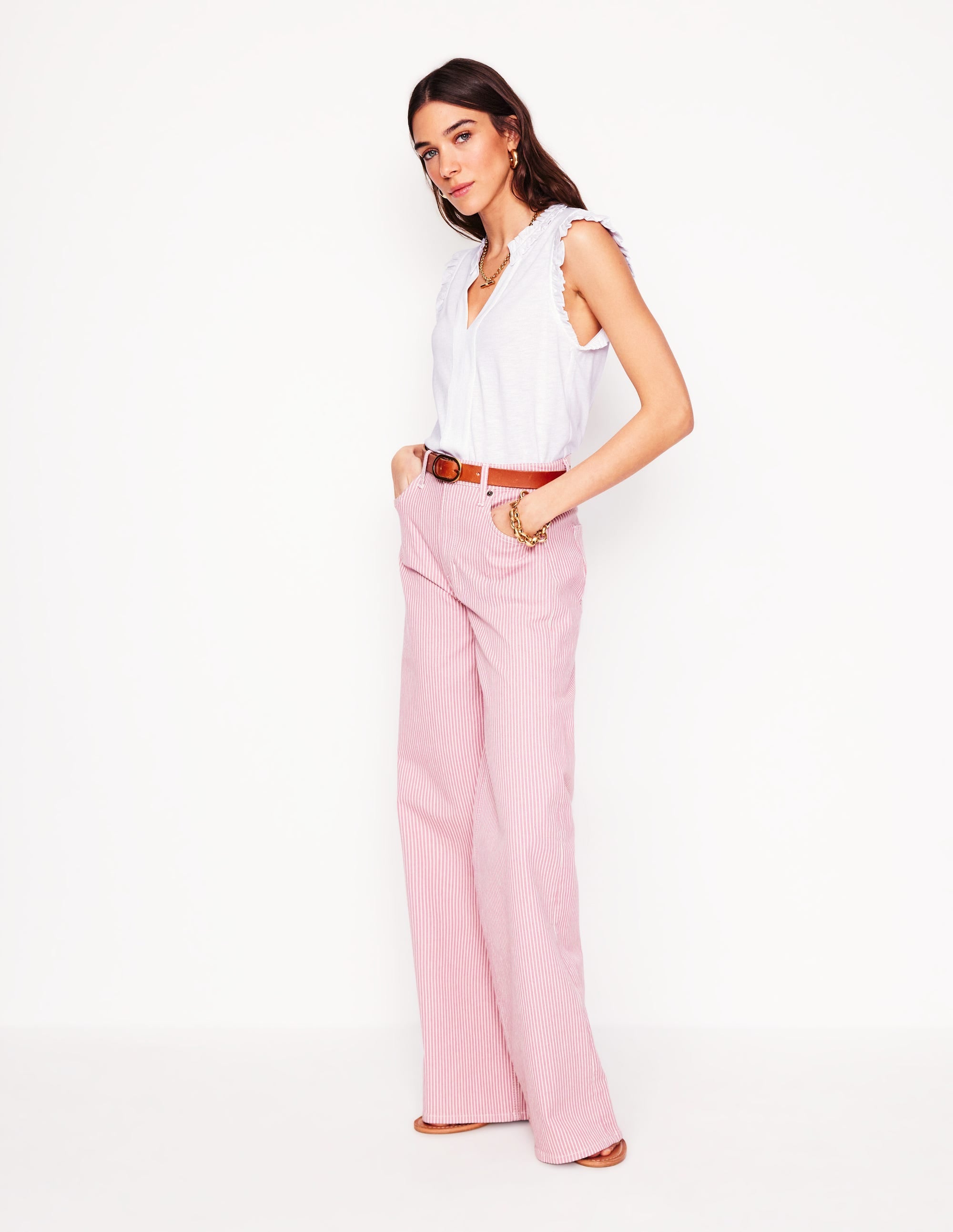Lola Sleeveless Top-White - Image 5