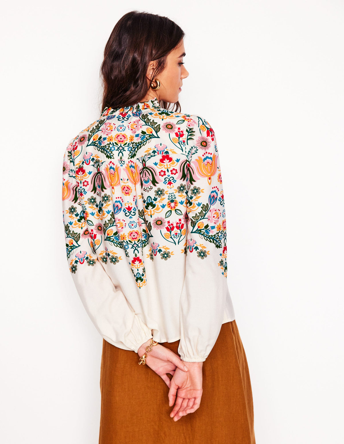 Ruffle Collar Blouse-Ivory, Tulip Fusion - Image 4