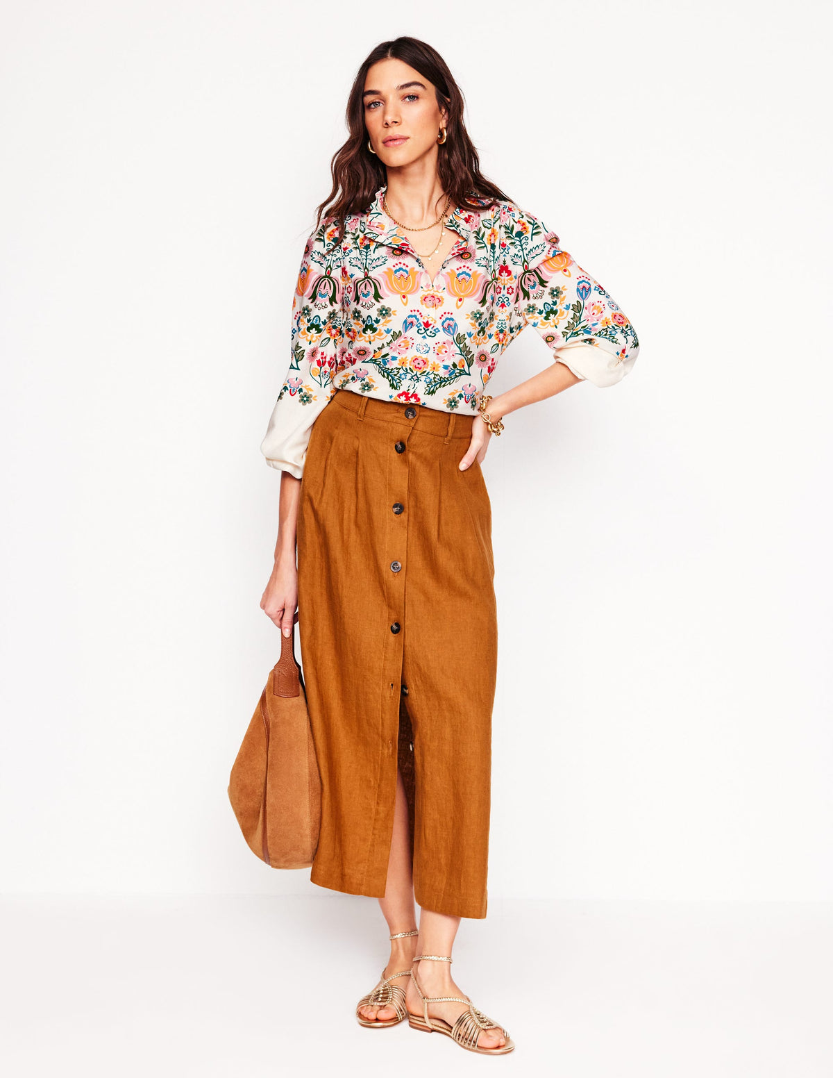Ruffle Collar Blouse-Ivory, Tulip Fusion - Image 5